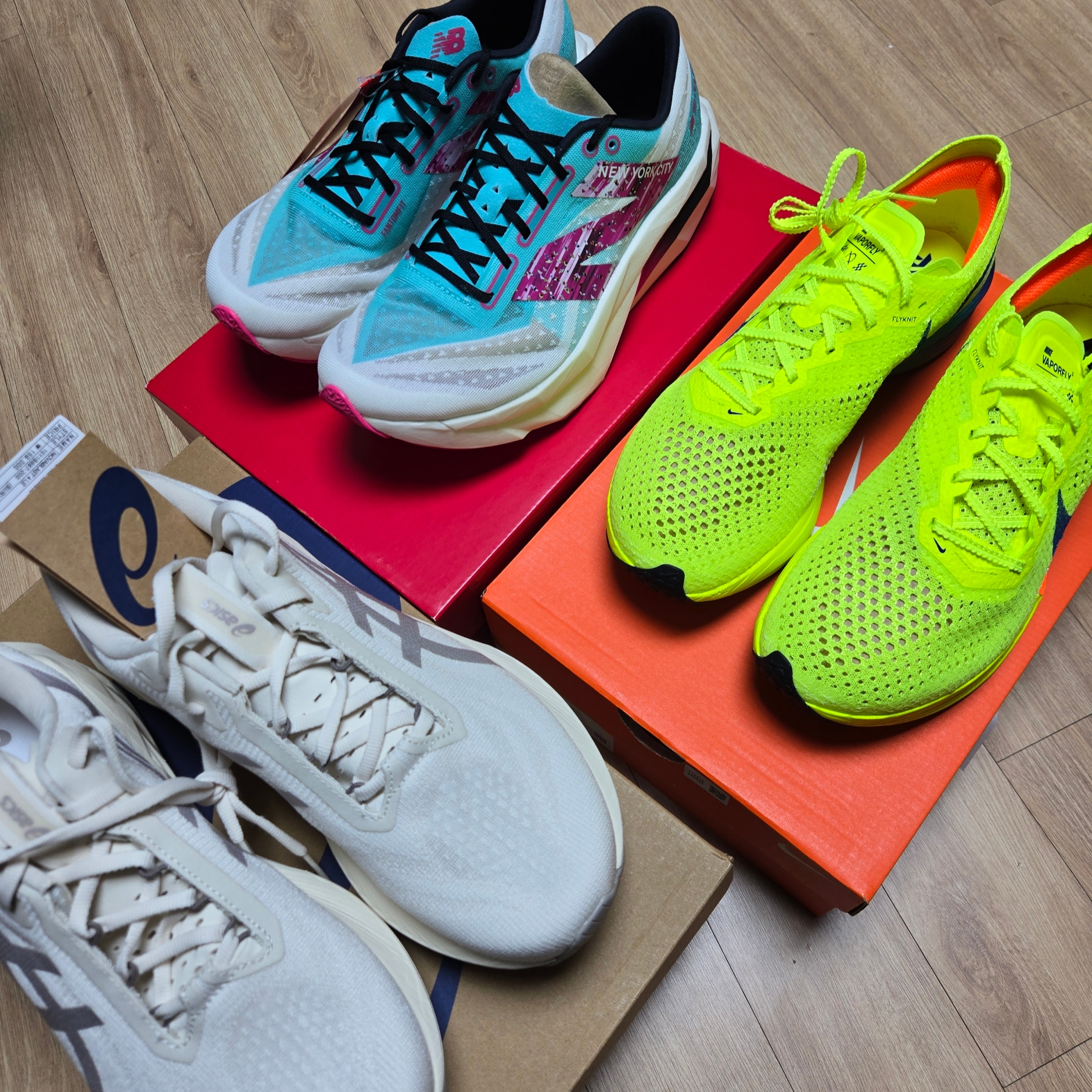 Nike ZoomX Vaporfly Next% 3 Volt Scream Green 착용 스타일