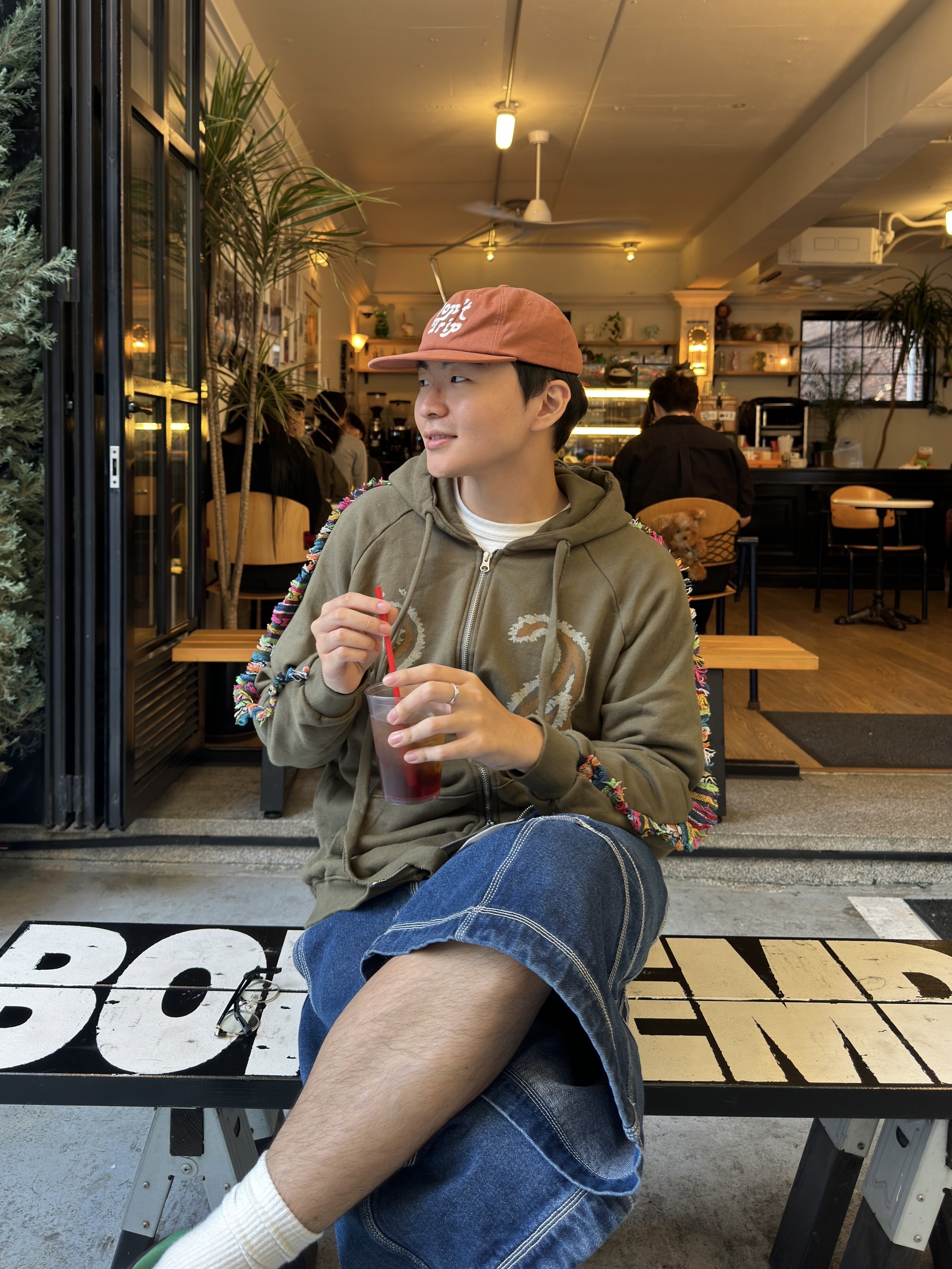 Free & Easy Don't Trip Strapback Hat Rust 착용 스타일 - 5