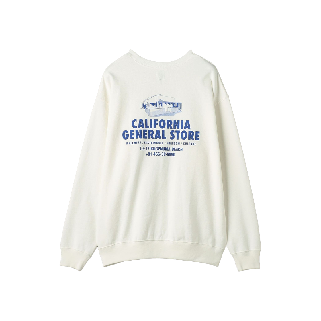 KM4DTSWCG07WT [KREAM 단독] California General Store Organic Sweatshirt Store Printing Crew Off White - 24FW