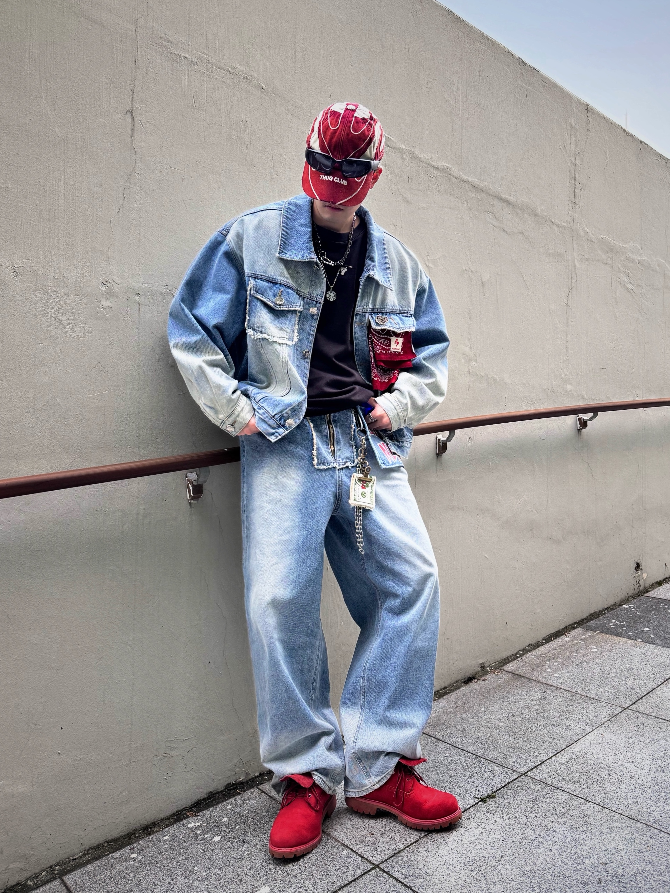 Thug Club Chopper Cap Red, Timberland Premium 6 inch Waterproof Boot Red - Wide 착용 스타일 - 3