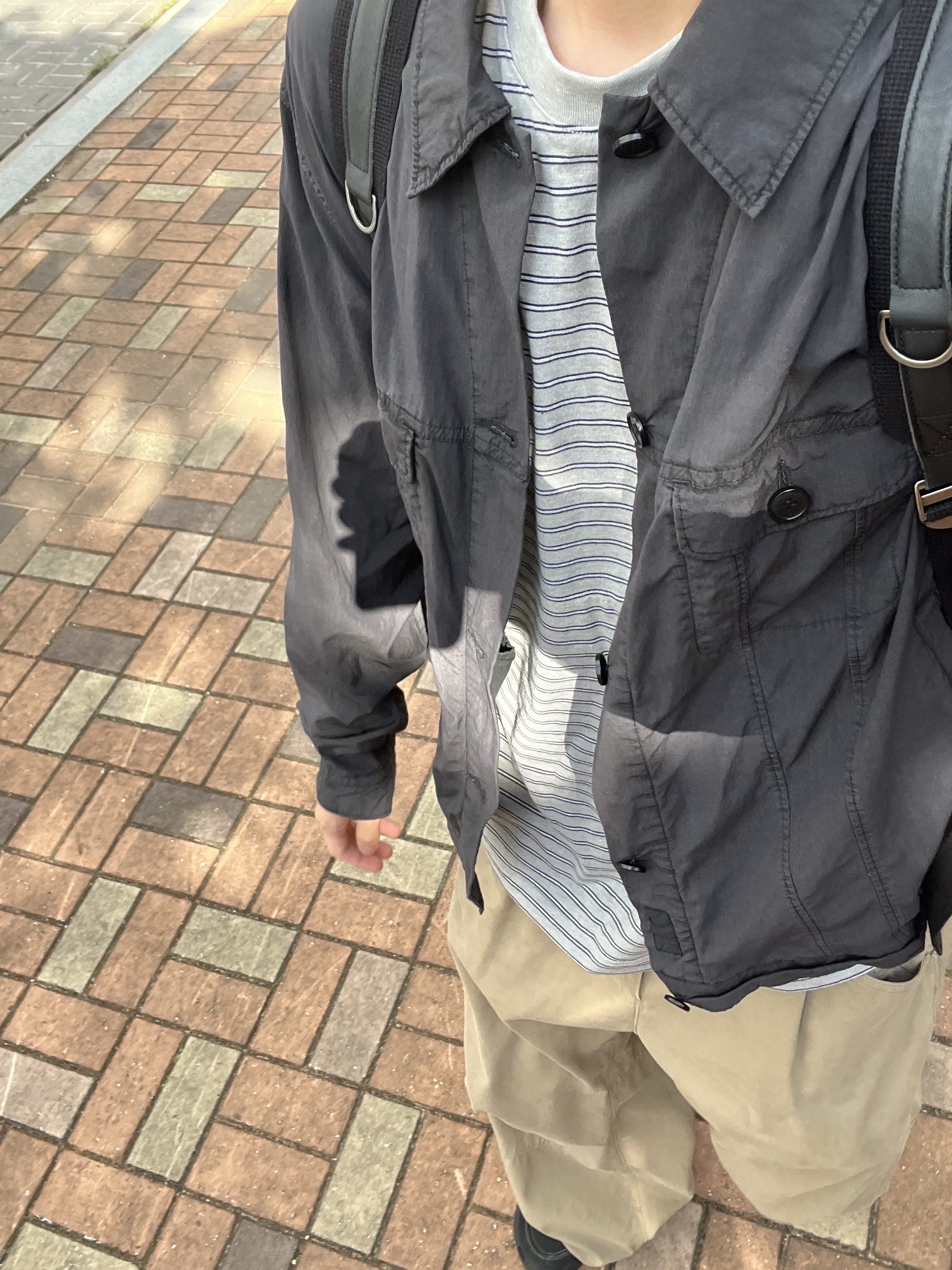 Polyteru 3 Dart Chino Pants 1.3v Beige 착용 스타일