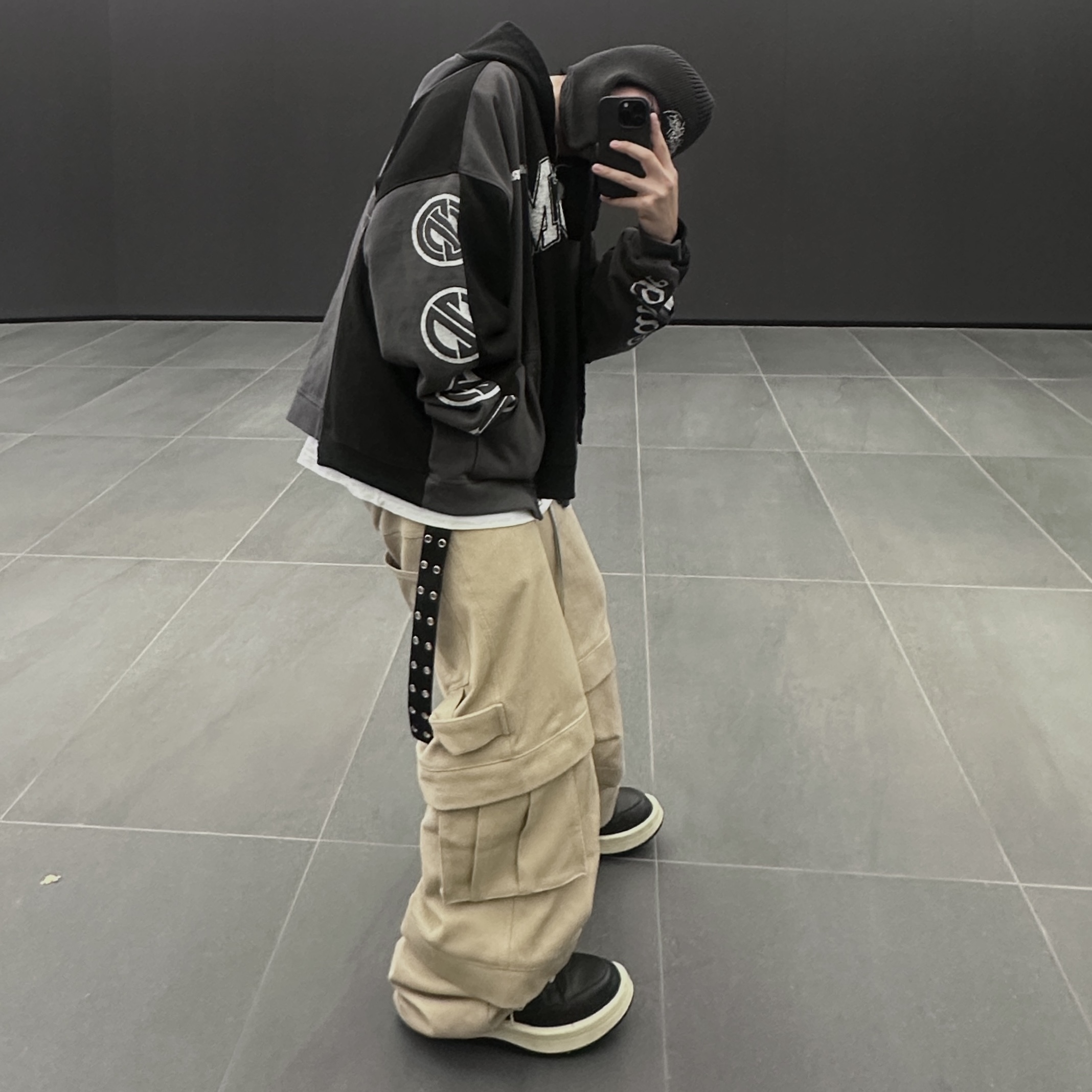 Converse x Drkshdw Turbowpn Black Cream 착용 스타일