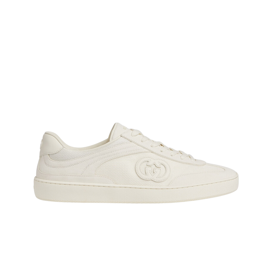 791742-AADM0-9110 Gucci Interlocking G Sneakers White Suede