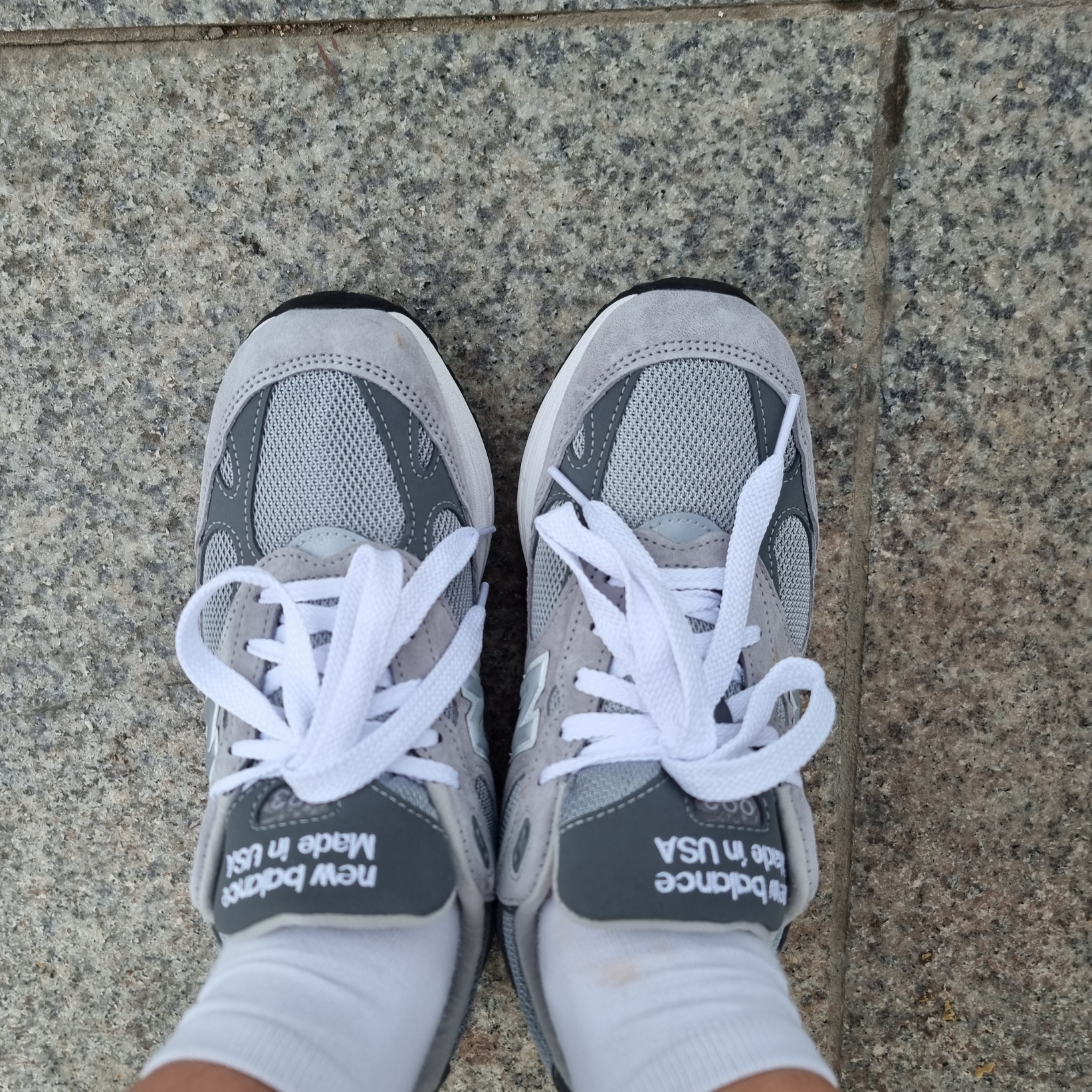 New Balance 993 Made in USA Grey - D Standard 착용 스타일