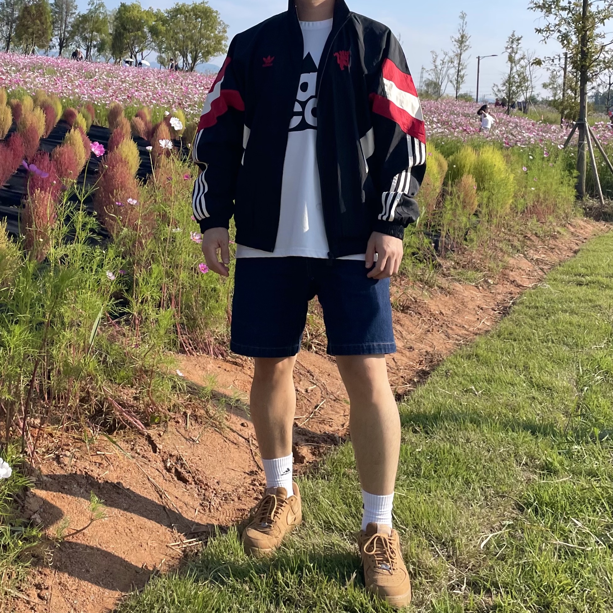 Adidas Manchester United Originals Track Top Black Red - KR Sizing, Nike x Supreme Air Force 1 Low Flax 착용 스타일