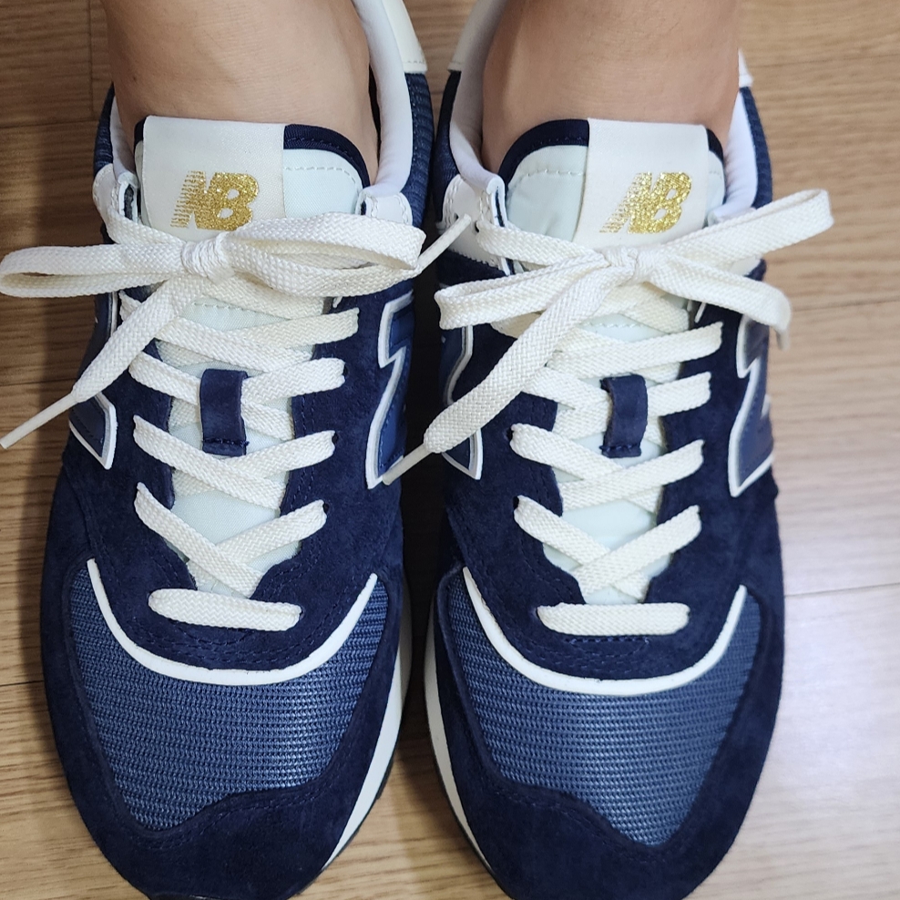 New Balance 574 Legacy Navy 착용 스타일 - 5