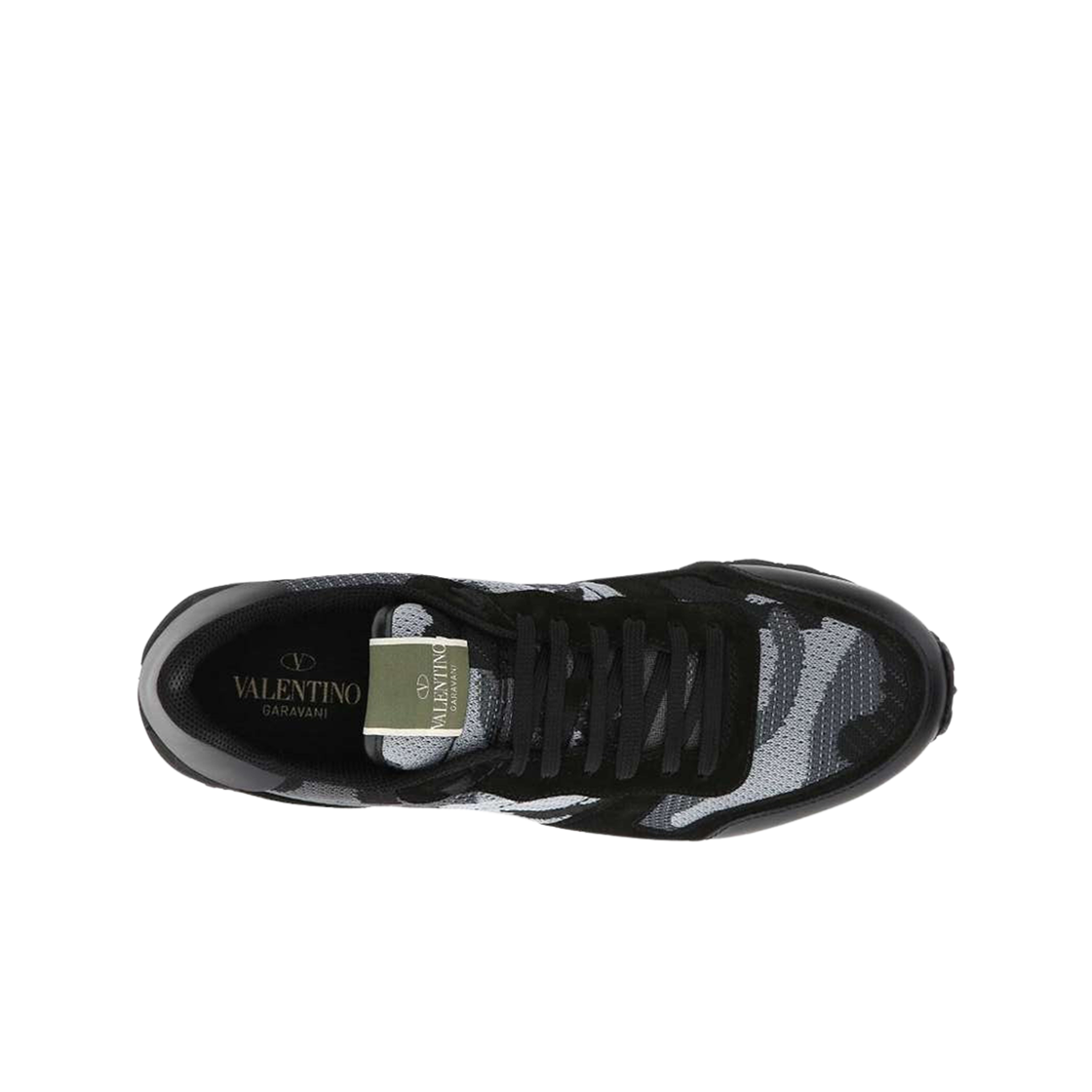 발렌티노 메쉬 패브릭 카모플라주 락러너 스니커즈 블랙 그레이(Valentino Mesh Fabric Camouflage Rockrunner Sneakers Black Grey) - 2