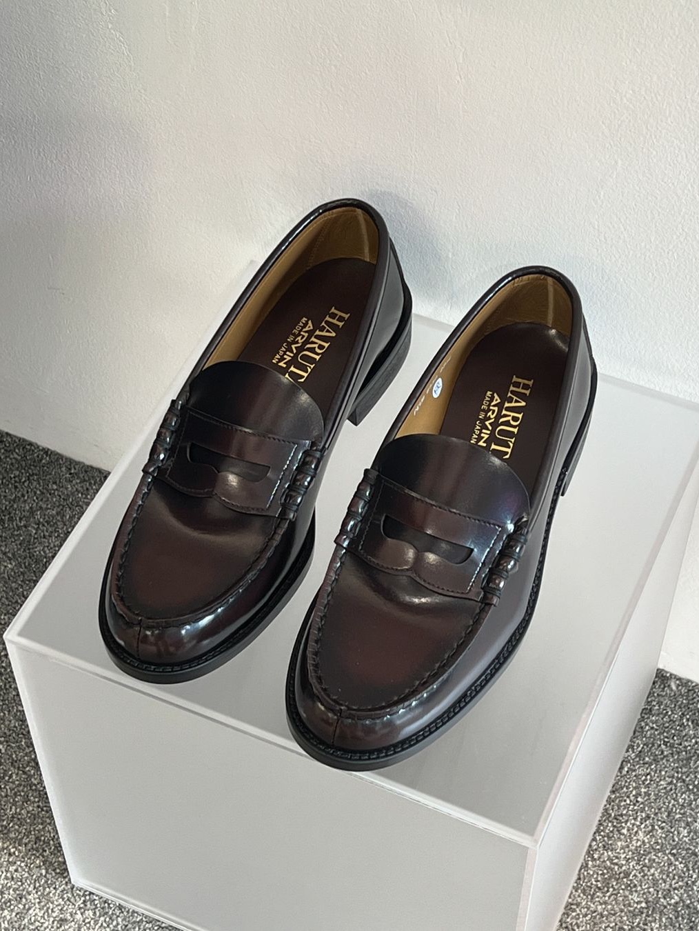 Haruta HS-6550 Penny Loafer Black 착용 스타일 - 4