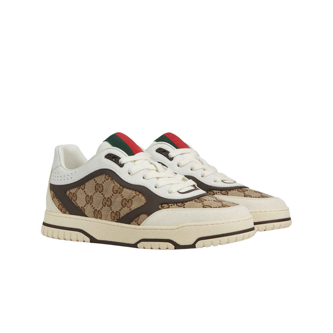구찌 리웹 스니커즈 베이지 에보니(Gucci Re-Web Sneakers Beige Ebony) - 2