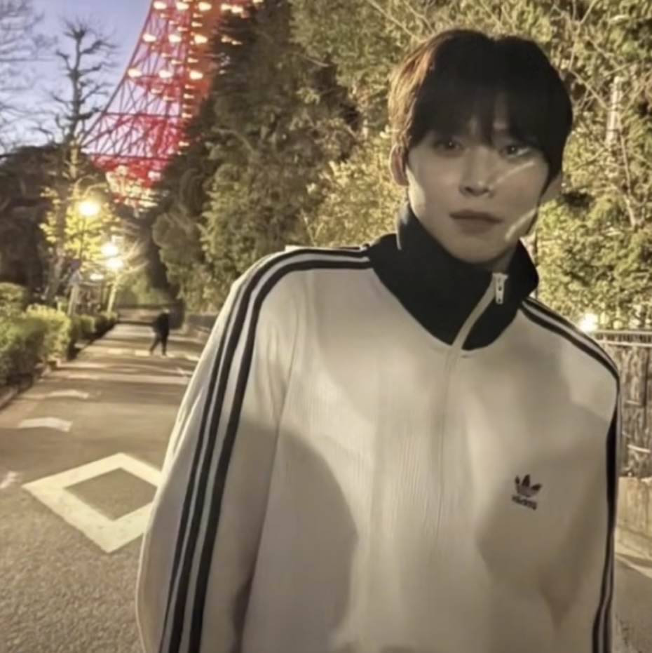 Adidas Waffle Beckenbauer Track Top Wonder White - KR Sizing 착용 스타일 - 2