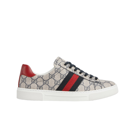 (W) Gucci Ace Web Sneakers Beige Blue