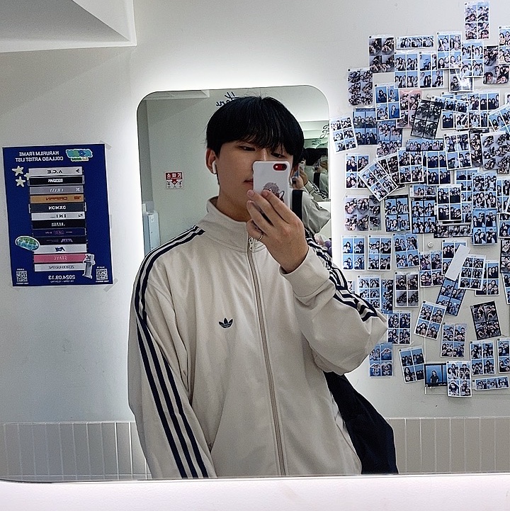 Adidas Originals Beckenbauer Track Top Bliss - KR Sizing 착용 스타일 - 1