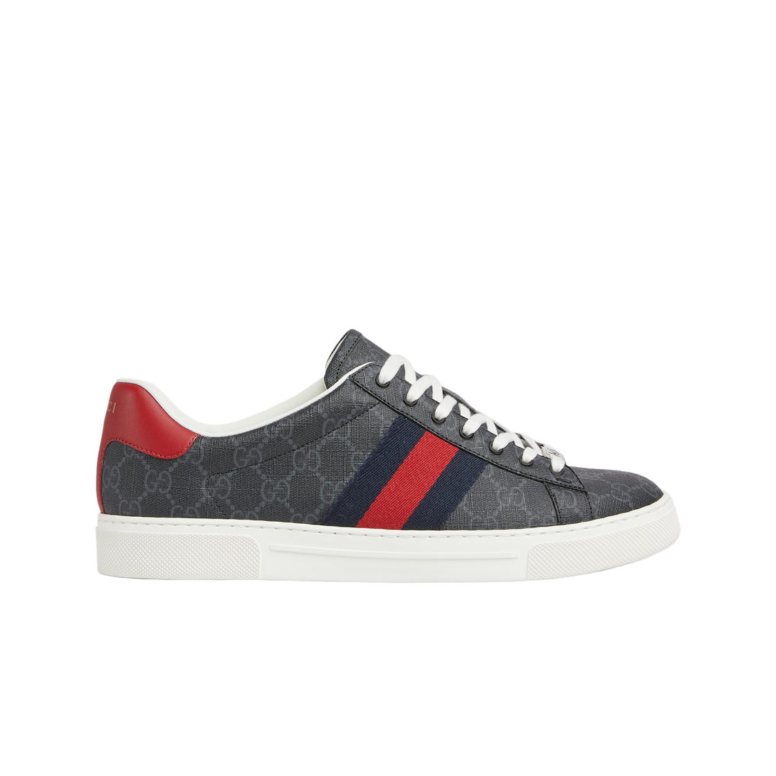 760775-FACMZ-1065 Gucci Ace Web Sneakers Black Red Blue