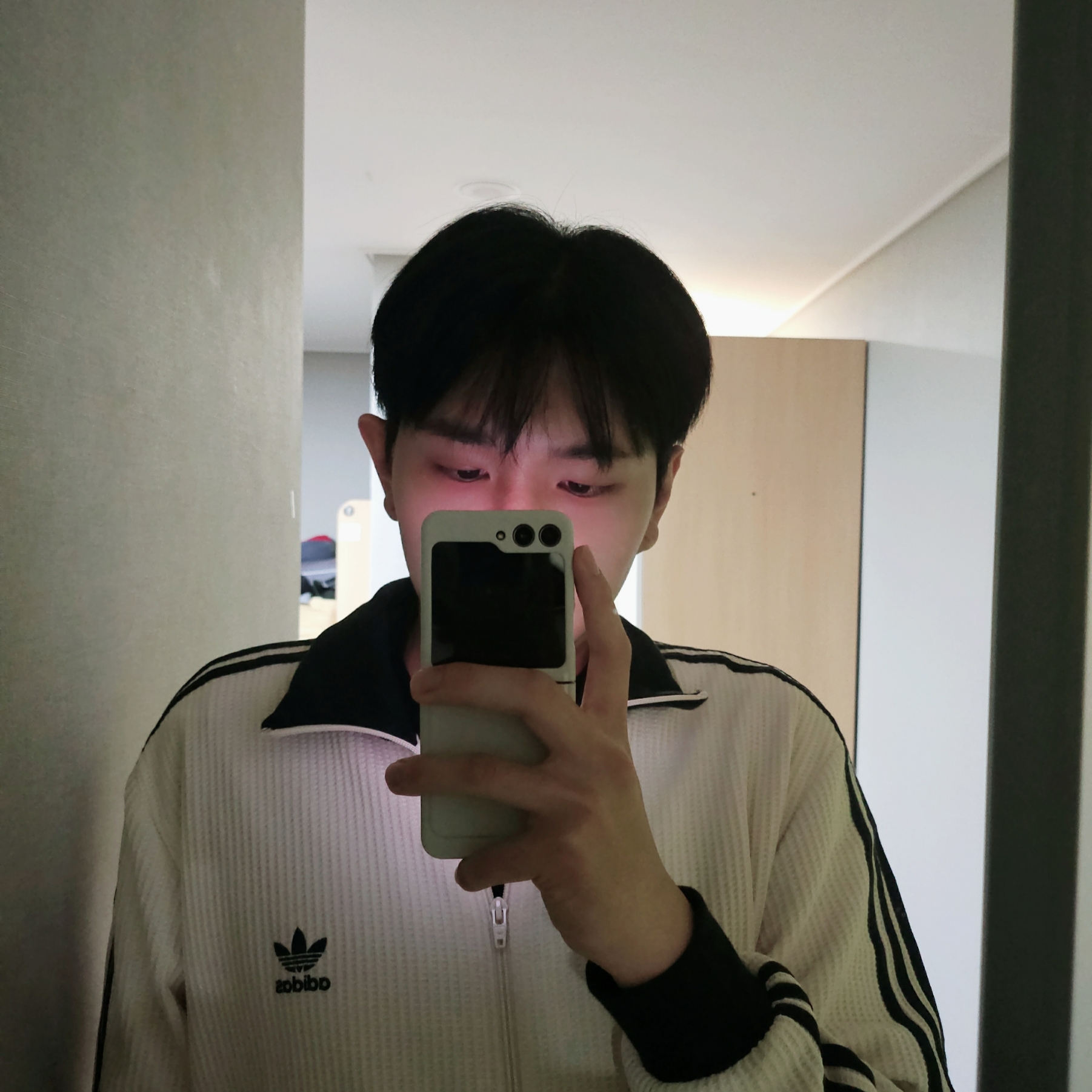 Adidas Waffle Beckenbauer Track Top Wonder White - KR Sizing 착용 스타일