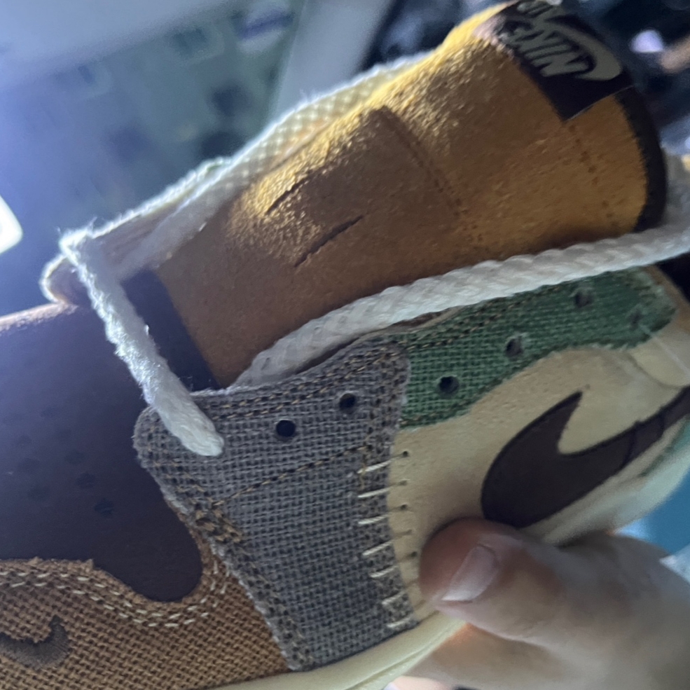 Jordan 1 x Zion Williamson Retro Low OG Flax and Oil Green 착용 스타일