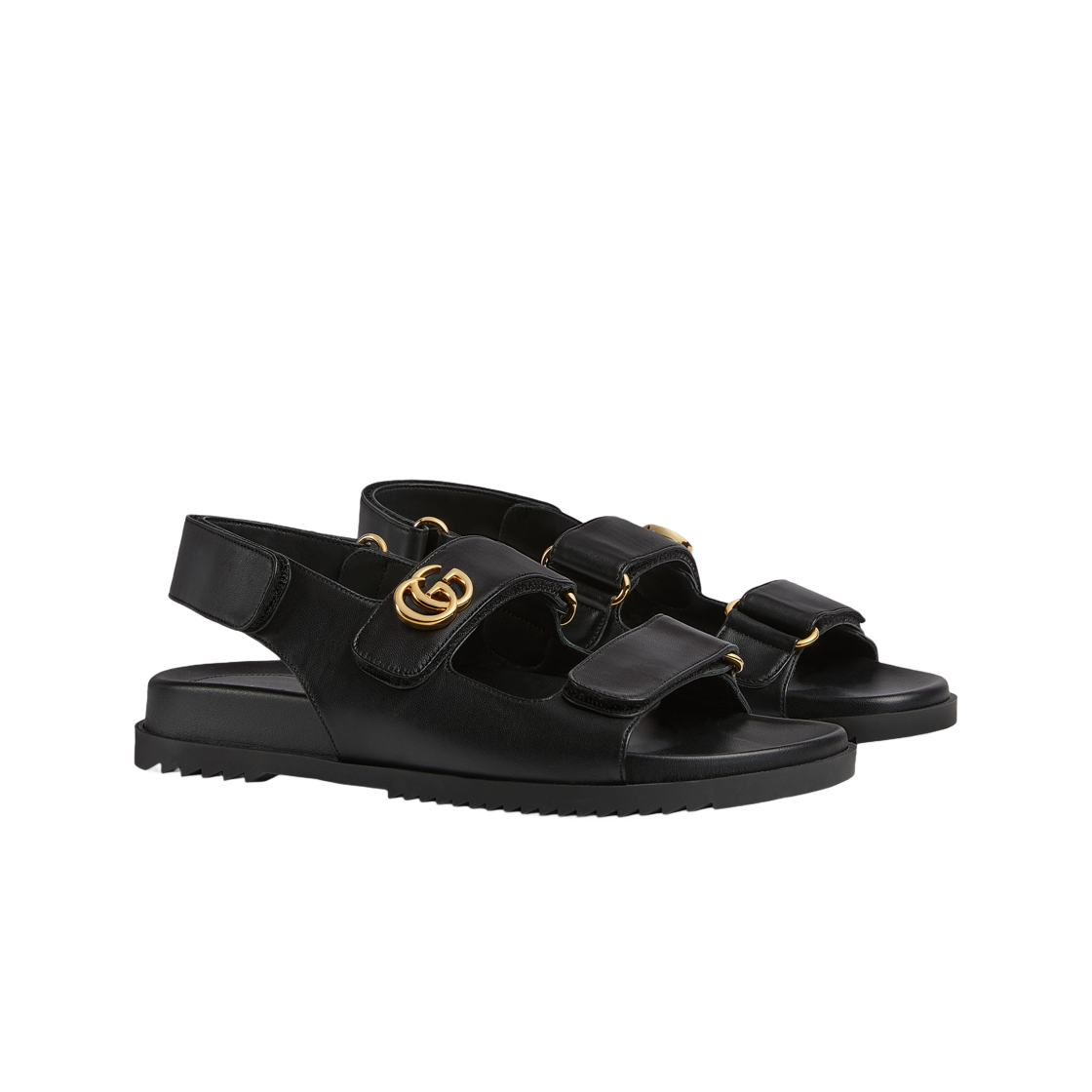 (W) 구찌 더블 G 샌들 블랙((W) Gucci Double G Sandals Black) - 2