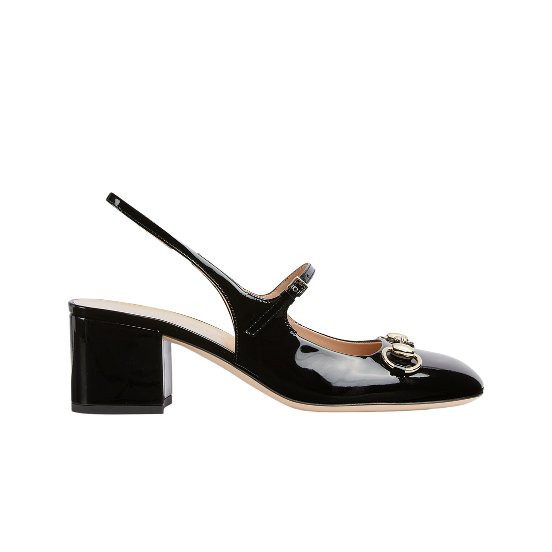 801893-BNC80-1000 (W) Gucci Horsebit Pumps Black