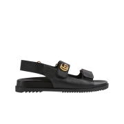 (W) Gucci Double G Sandals Black