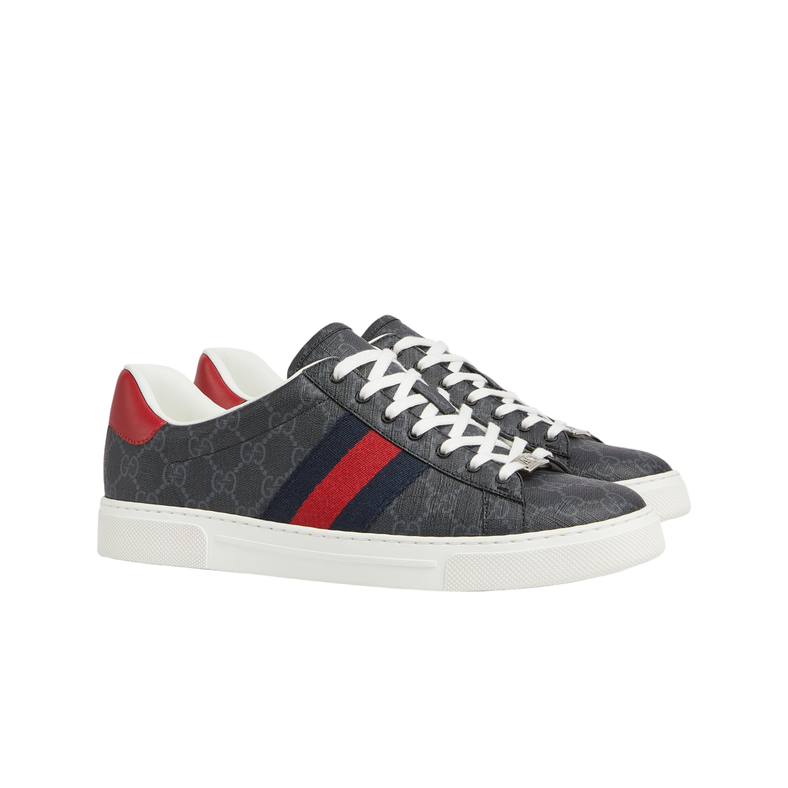 구찌 에이스 웹 스니커즈 블랙 레드 블루(Gucci Ace Web Sneakers Black Red Blue) - 2
