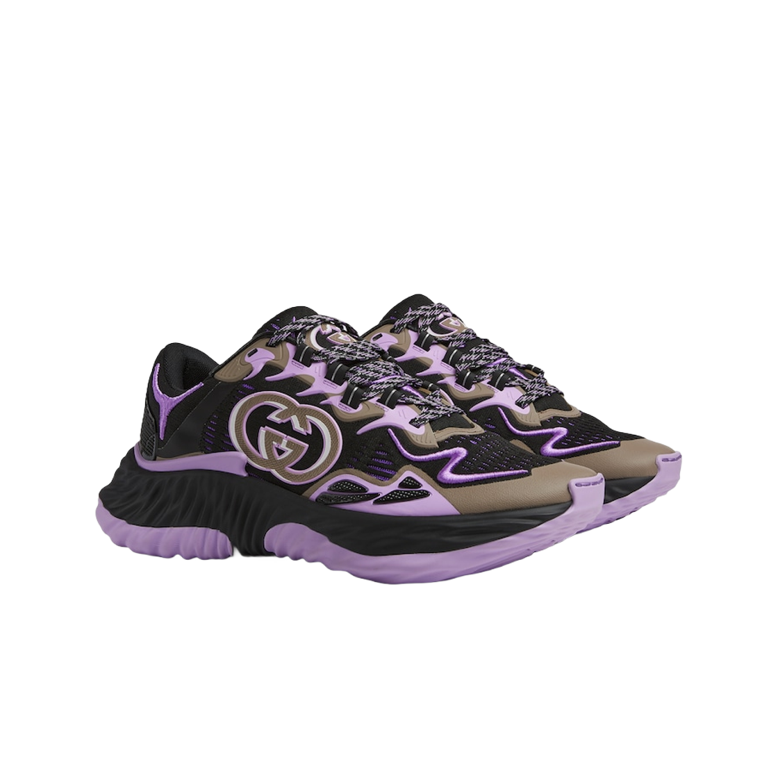 구찌 리플 스니커즈 블랙 라일락(Gucci Ripple Sneakers Black Lilac) - 2