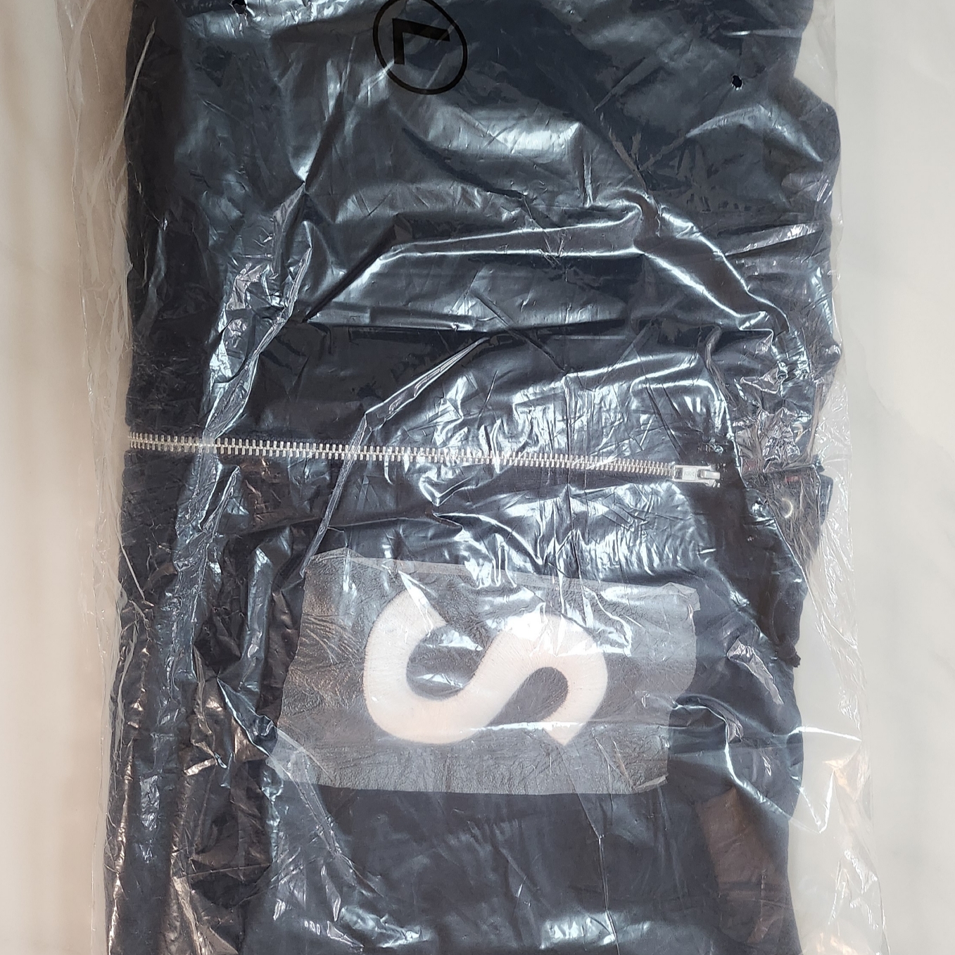 Supreme S Logo Zip Up Hooded Sweatshirt Navy - 24FW 착용 스타일