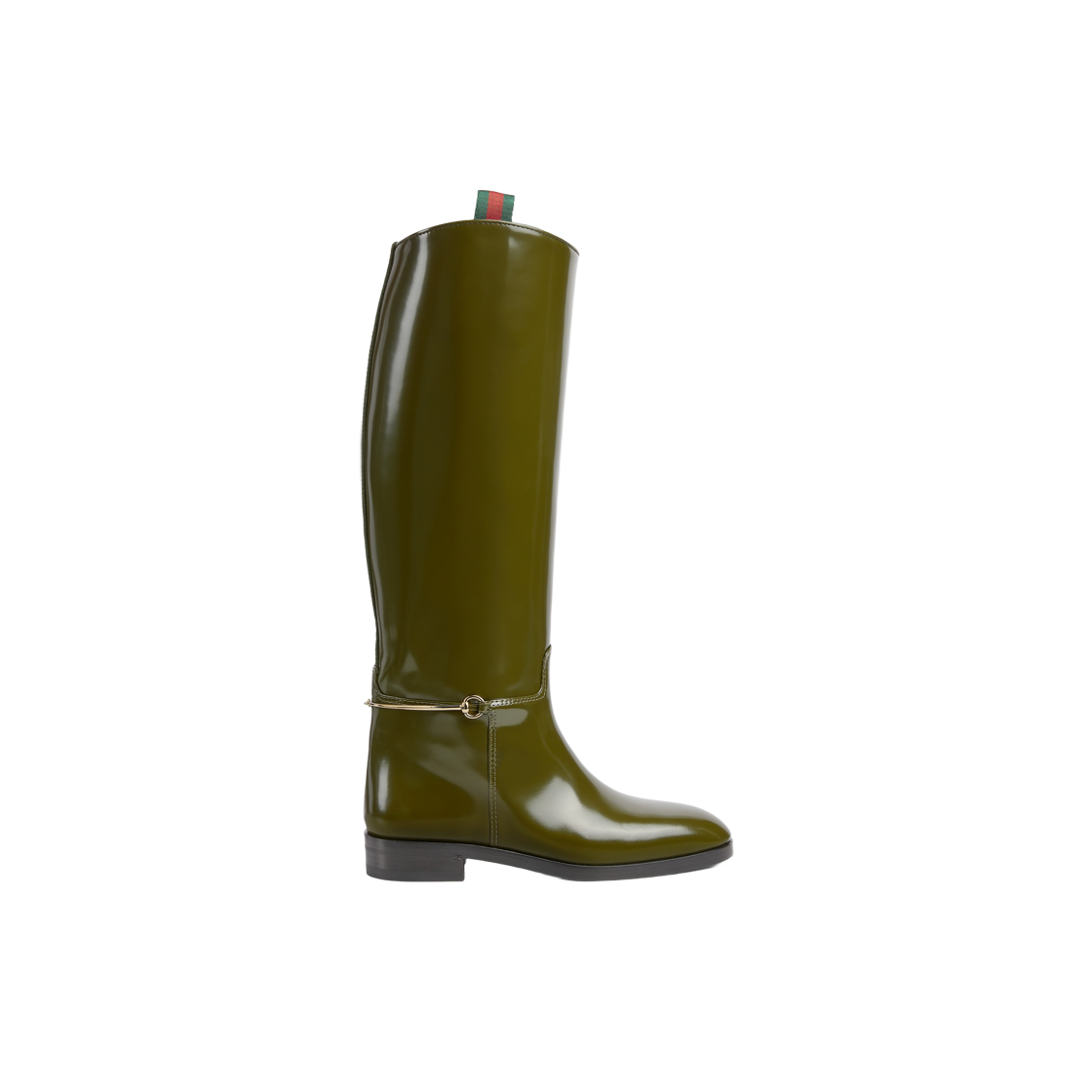 805312-AADZD-3037 (W) Gucci Slim Horsebit Boots Dark Green - 대표 이미지 #1