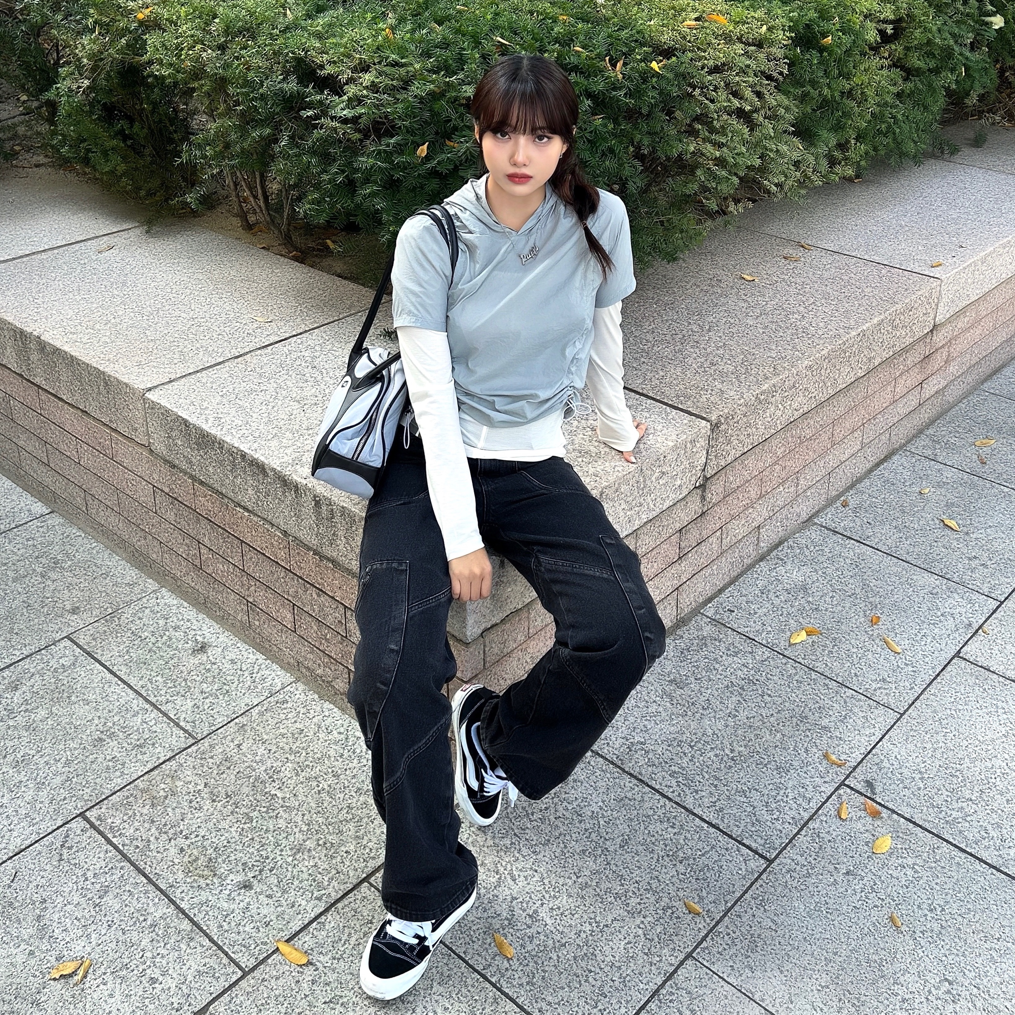 Vans Knu-Skool Black True White 착용 스타일