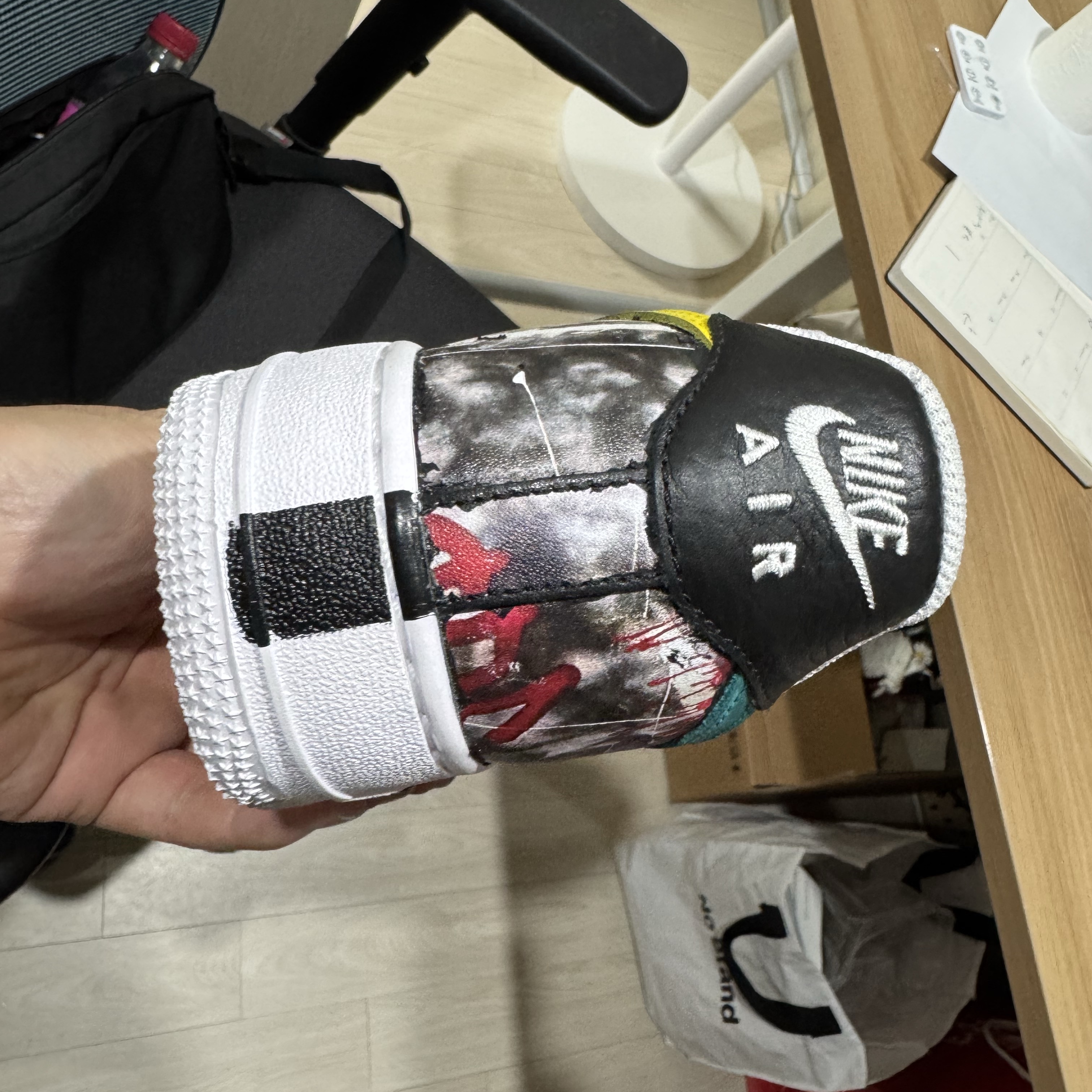 Nike x Peaceminusone Air Force 1 Low Para-Noise 3.0 Black and Multicolor 착용 스타일 - 2