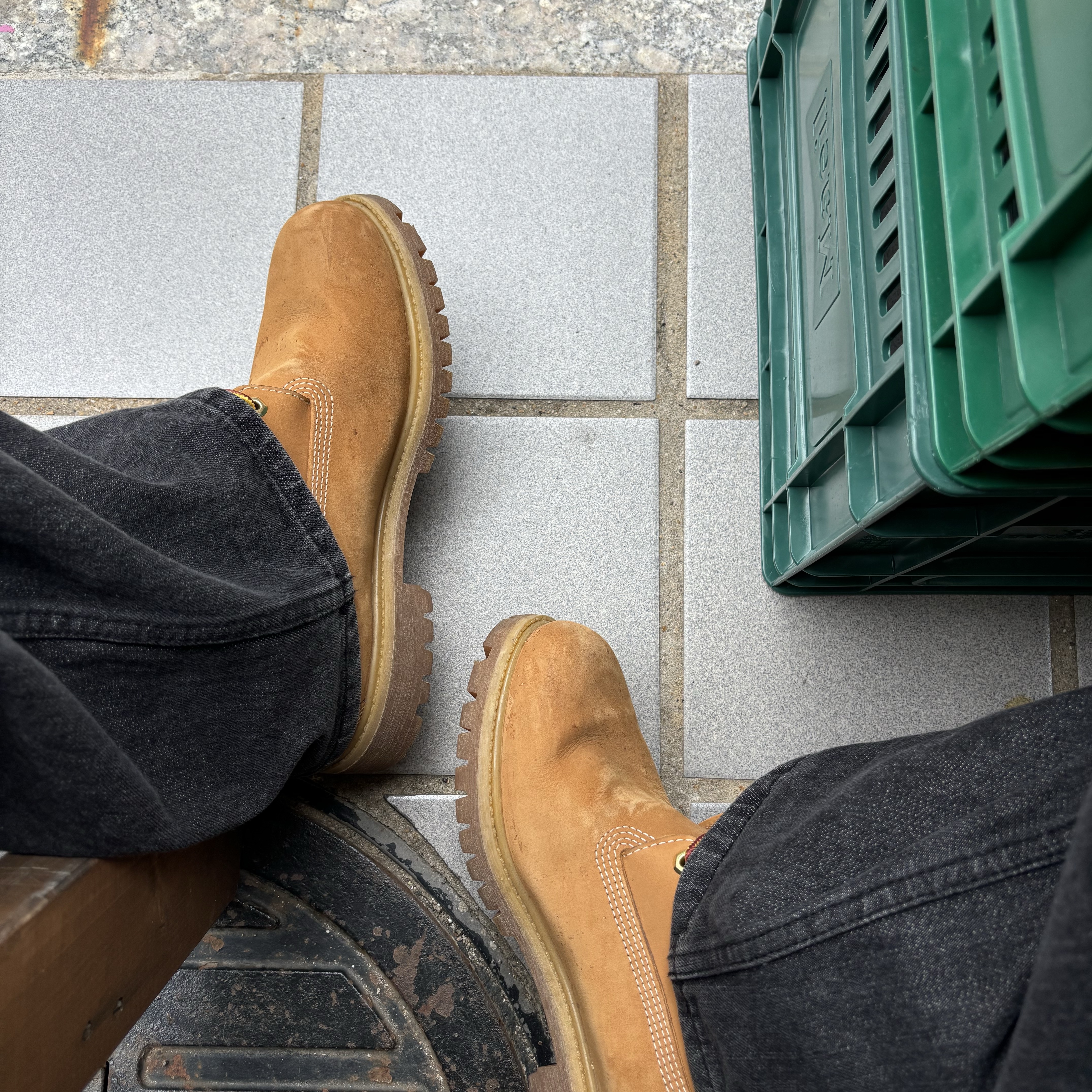 Timberland Premium 6 inch Waterproof Boot Wheat Nubuck - Wide 착용 스타일 - 2