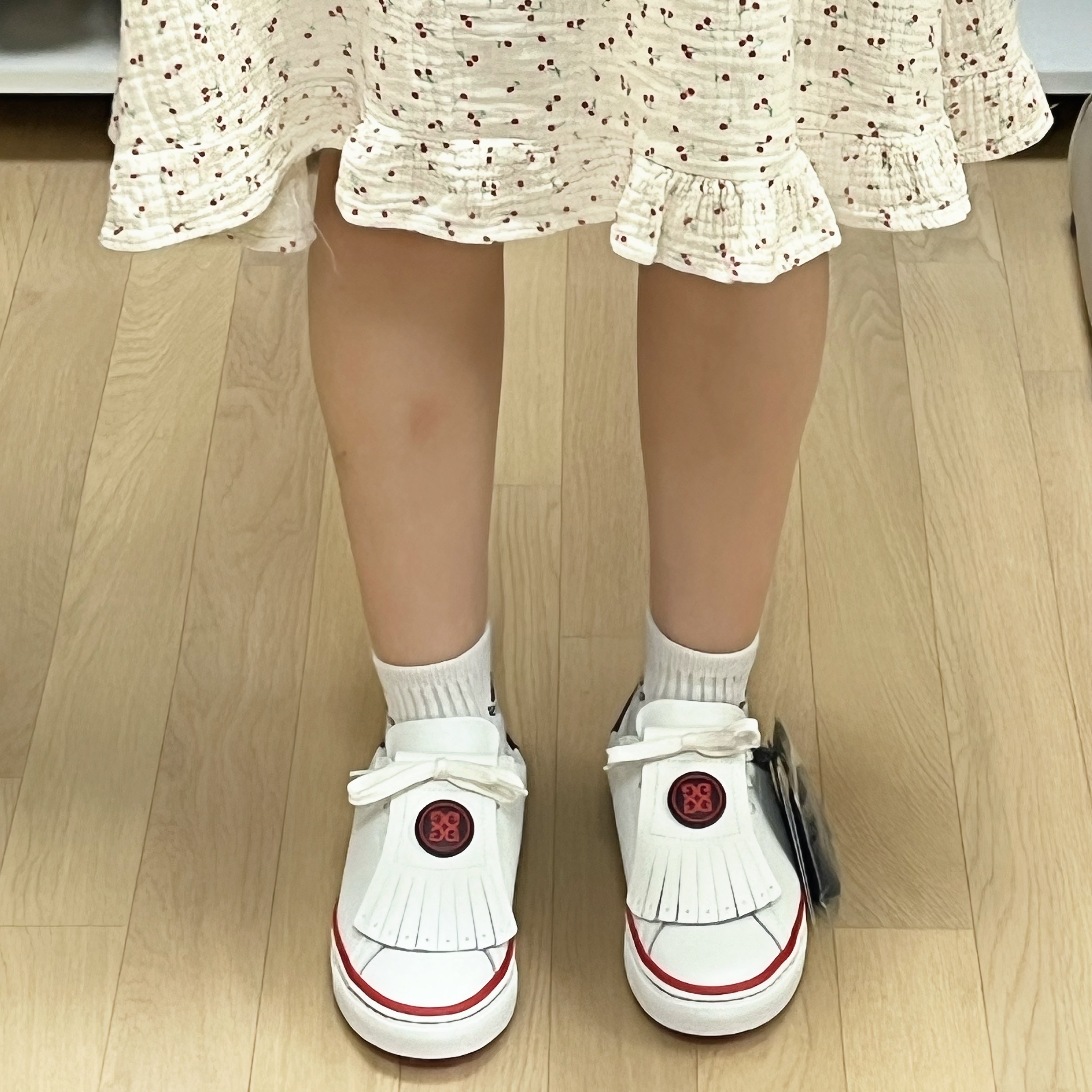 (W) G/Fore Contrast Accent Kiltie Durf Golf Shoes Snow 착용 스타일 - 5