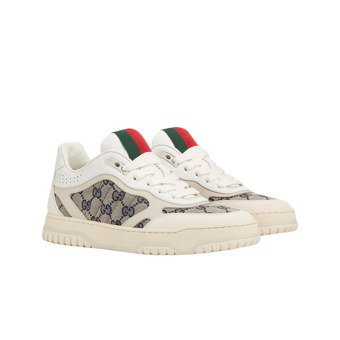 (W) 구찌 리웹 스니커즈 베이지 블루((W) Gucci Re-Web Sneakers Beige Blue) - 2