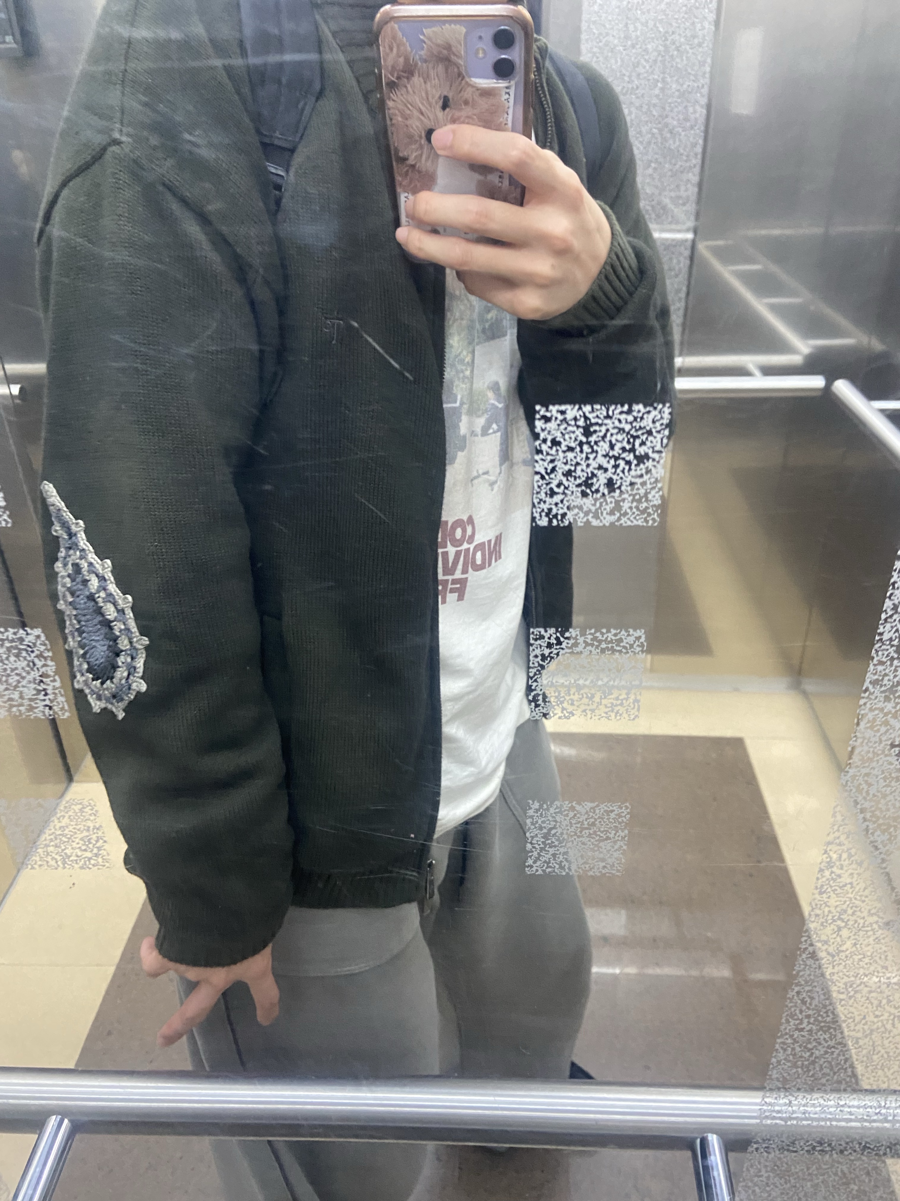 Polyteru 1011 Fatigue Sweatpants 1.2v Dirty Gray 착용 스타일