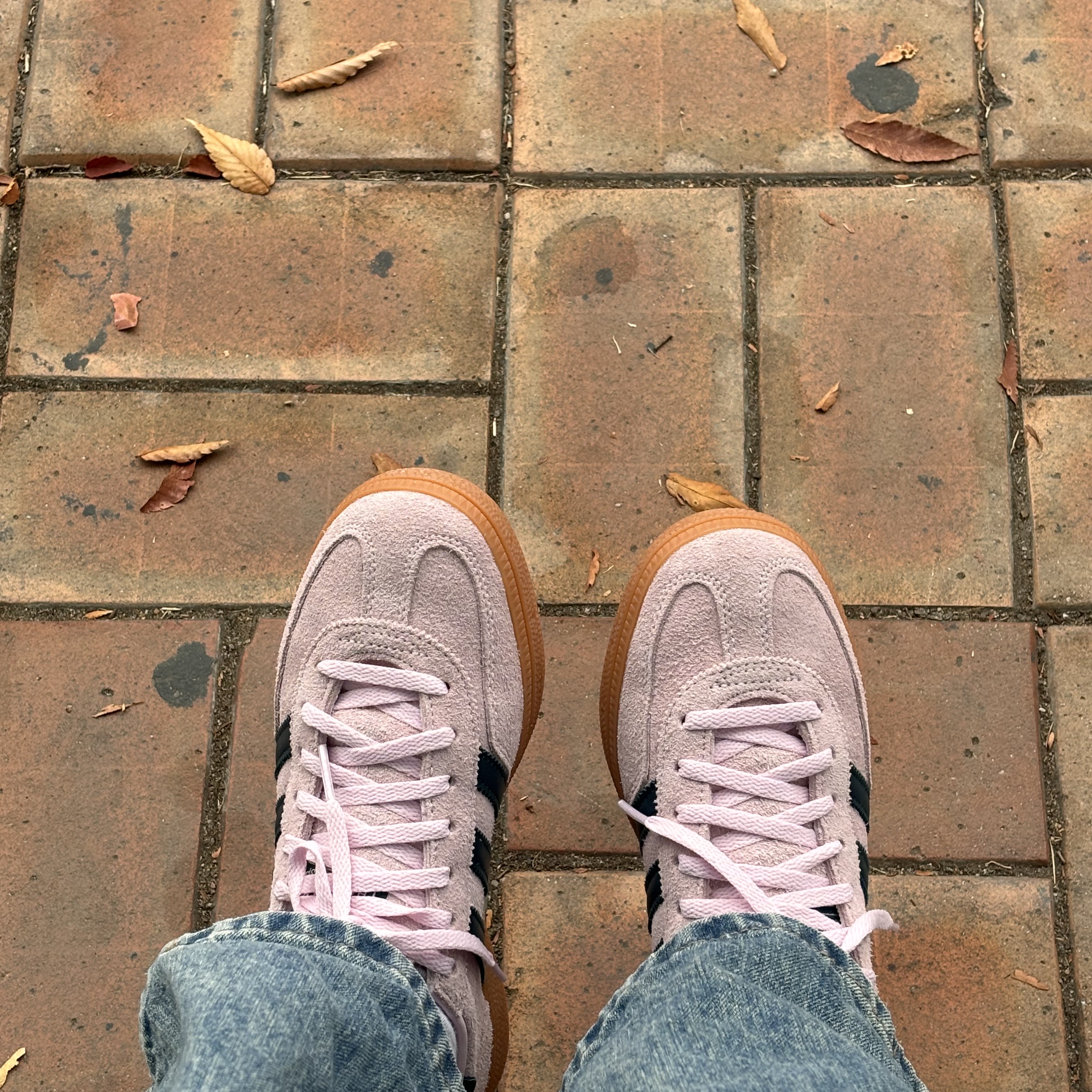 (W) Adidas Spezial Handball Clear Pink 착용 스타일