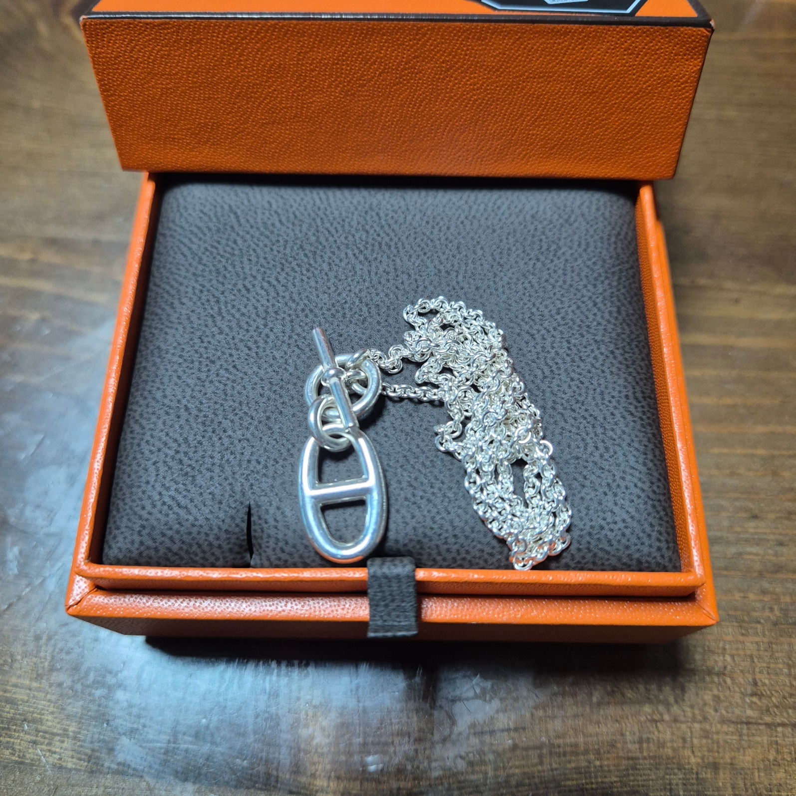 (W) Hermes Chaine D'Ancre Pendant Sterling Silver 착용 스타일