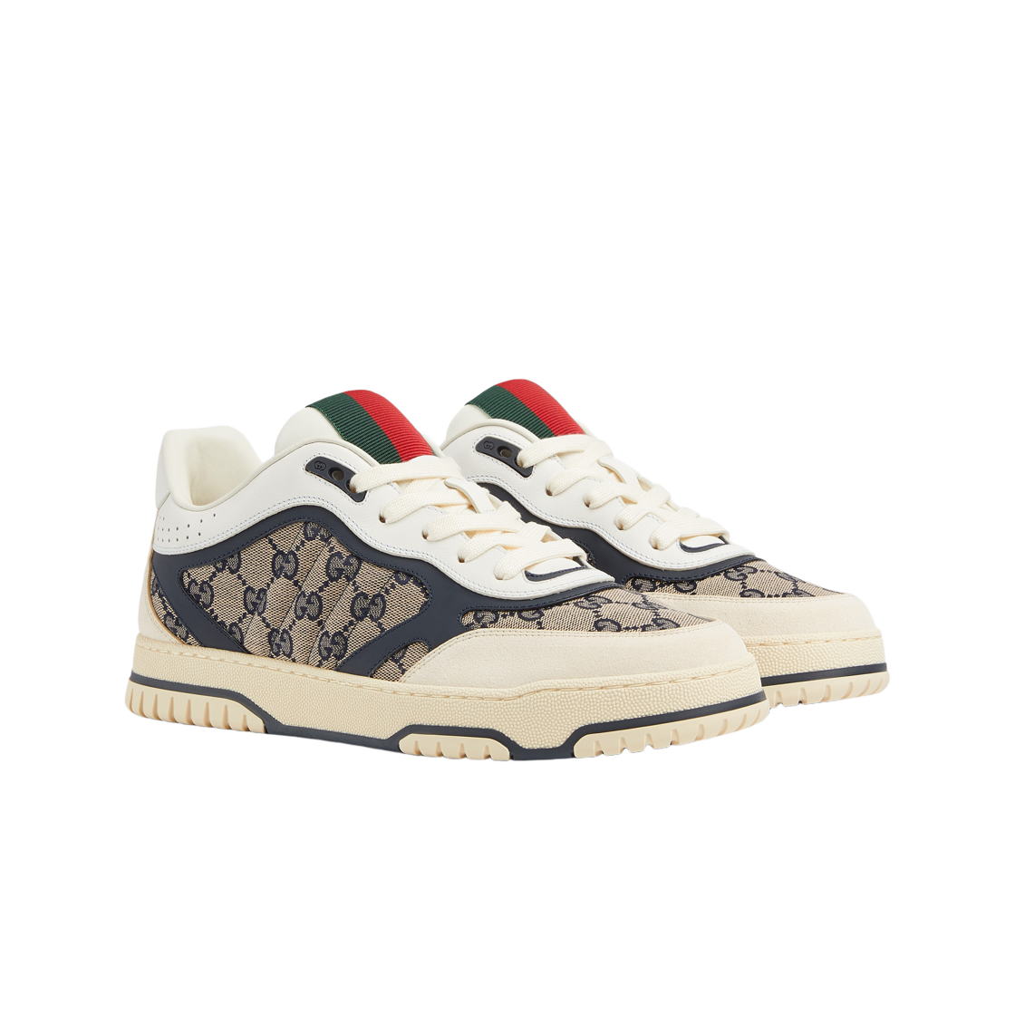 구찌 리웹 스니커즈 베이지 블루(Gucci Re-Web Sneakers Beige Blue) - 2