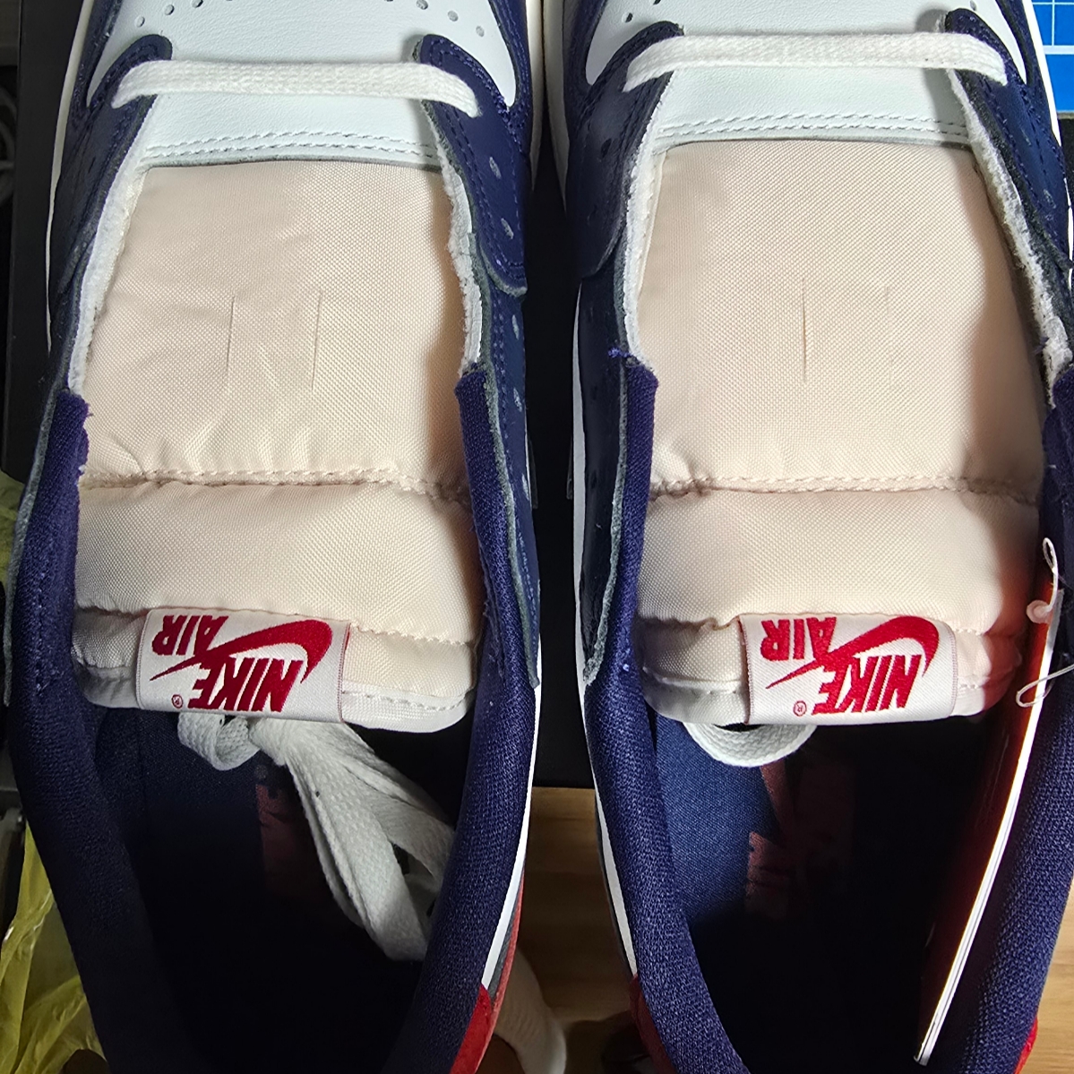 Jordan 1 Retro Low OG Gym Red and Midnight Navy 착용 스타일 - 2