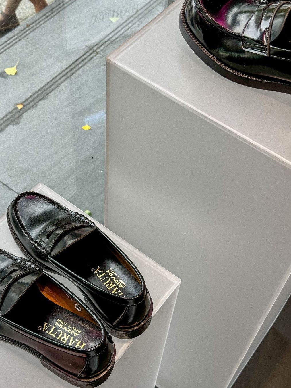 Haruta HS-6550 Penny Loafer Black 착용 스타일 - 4