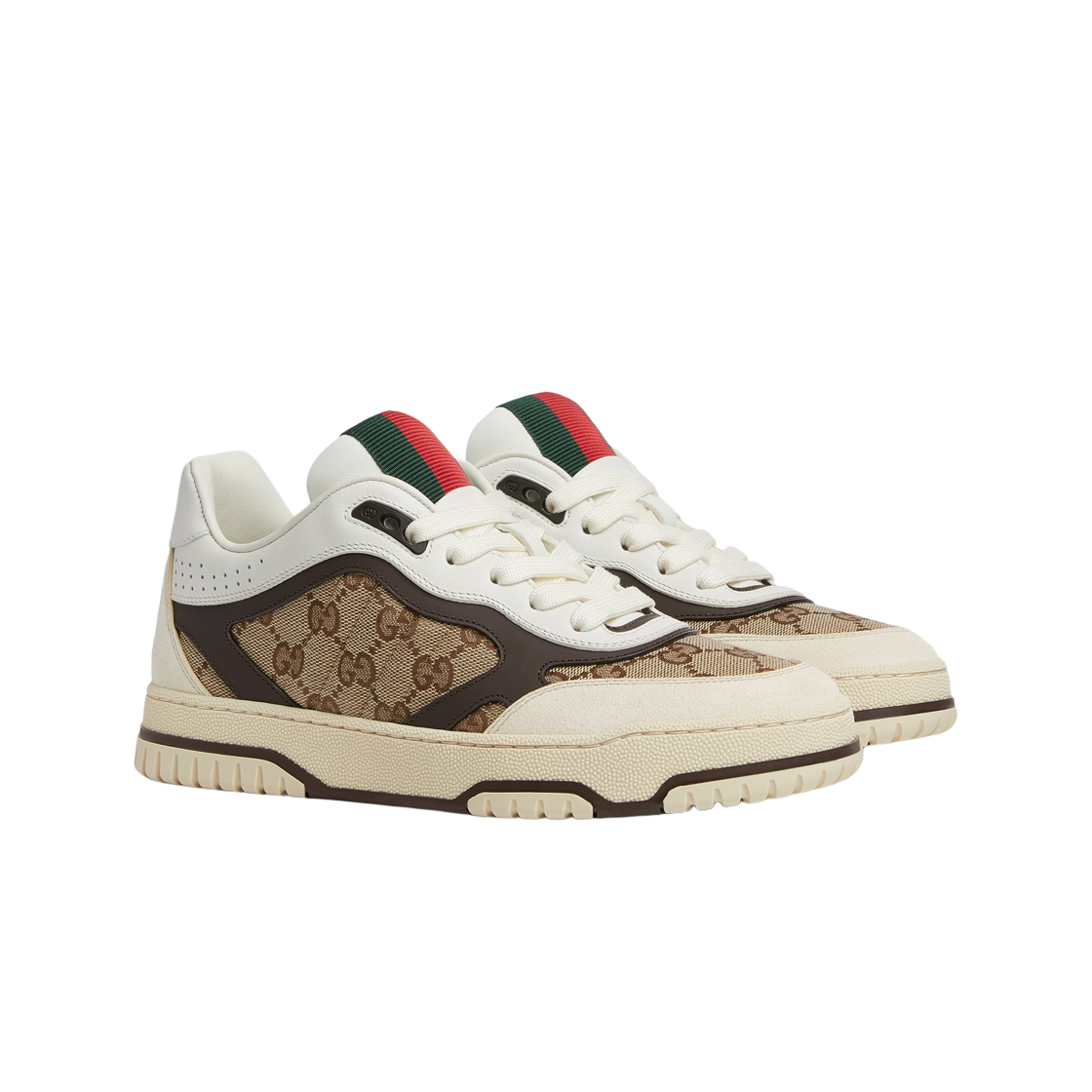 (W) 구찌 리웹 스니커즈 베이지 에보니((W) Gucci Re-Web Sneakers Beige Ebony) - 2