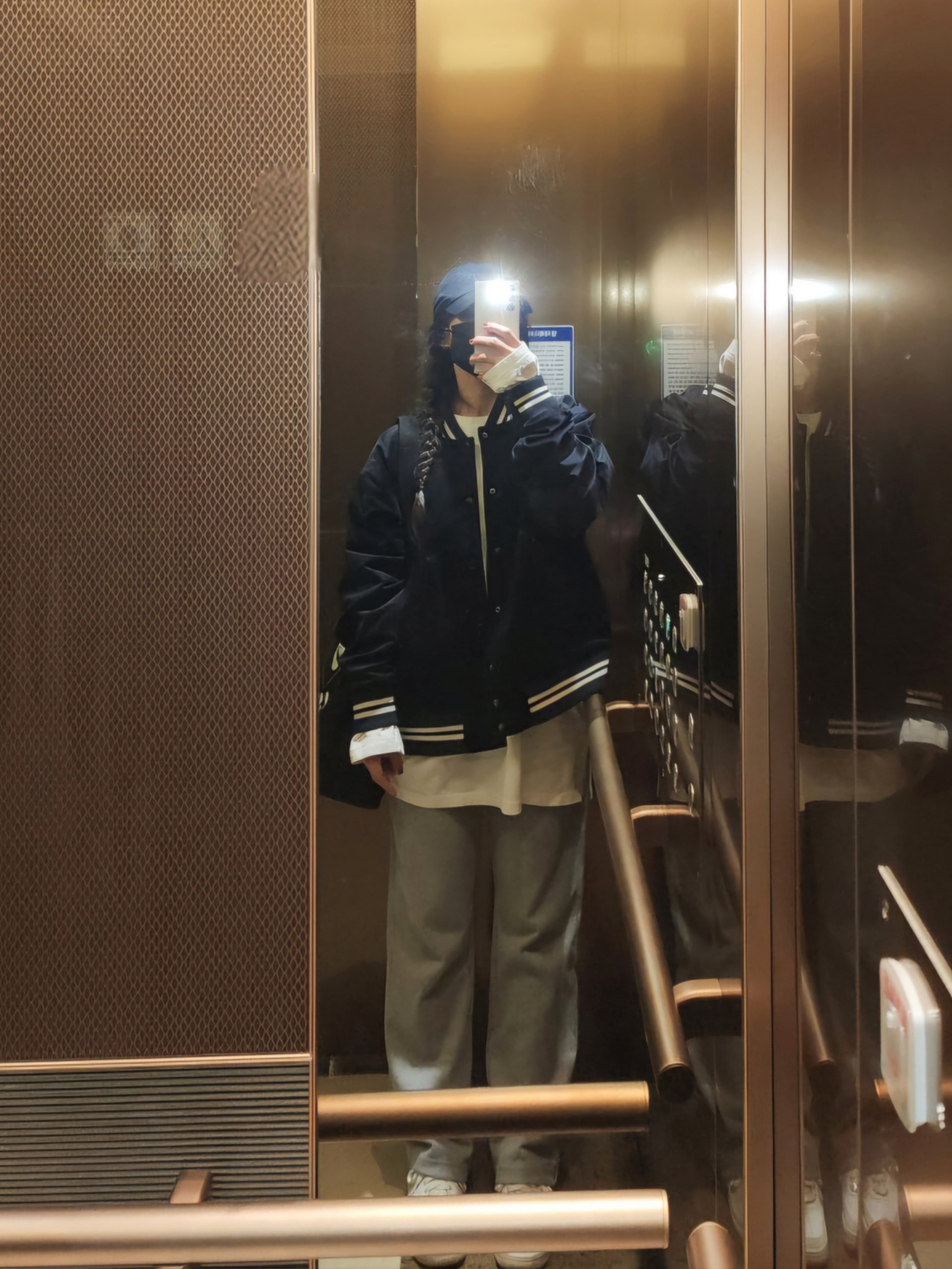 Nike NSW Trend Bomber Jacket Black - Asia, Nike Air Force 1 '07 Low White 착용 스타일