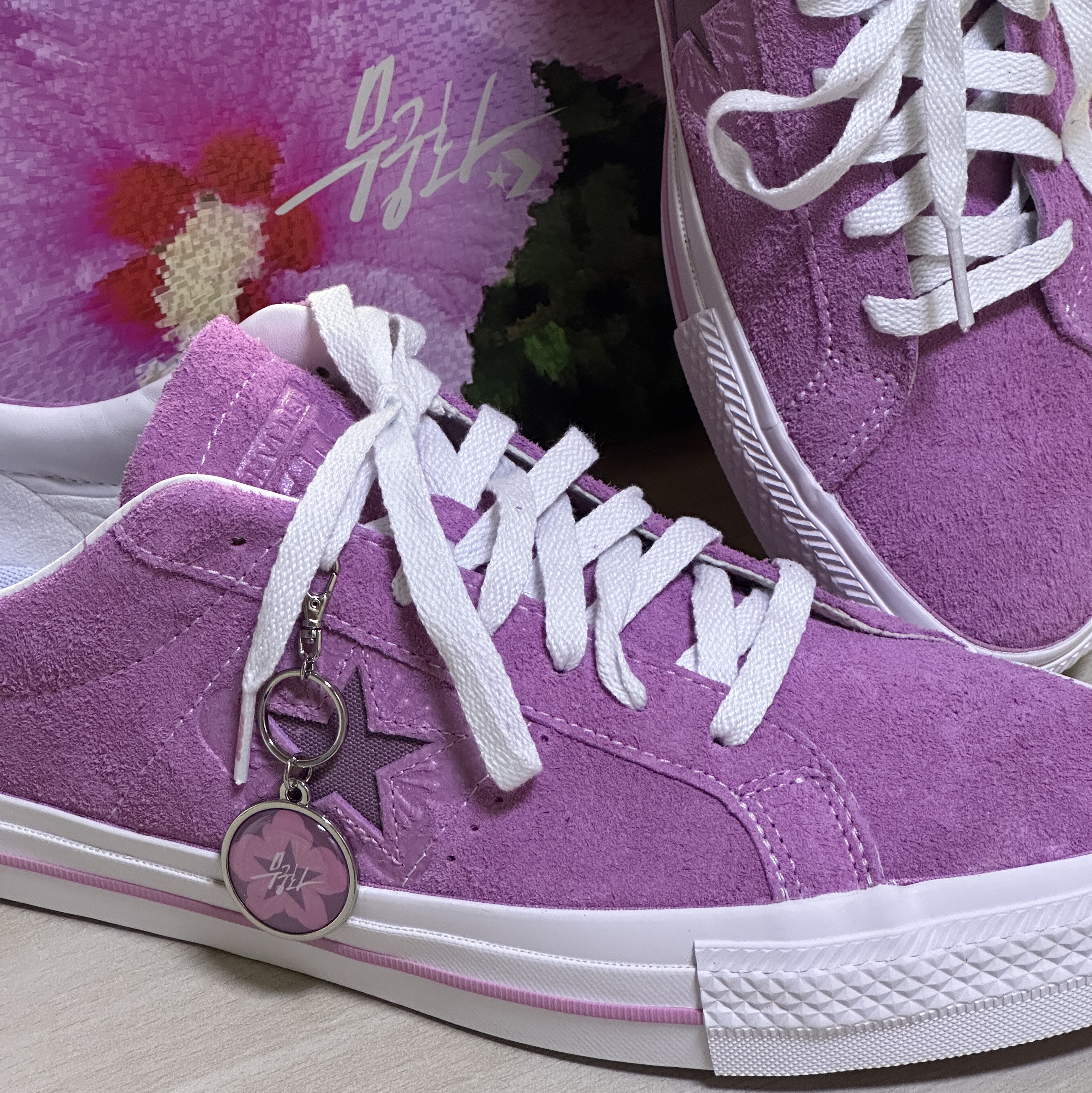 Converse One Star Pro Flower Light Orchid 착용 스타일