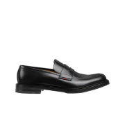 Gucci Leather Web Loafers Black