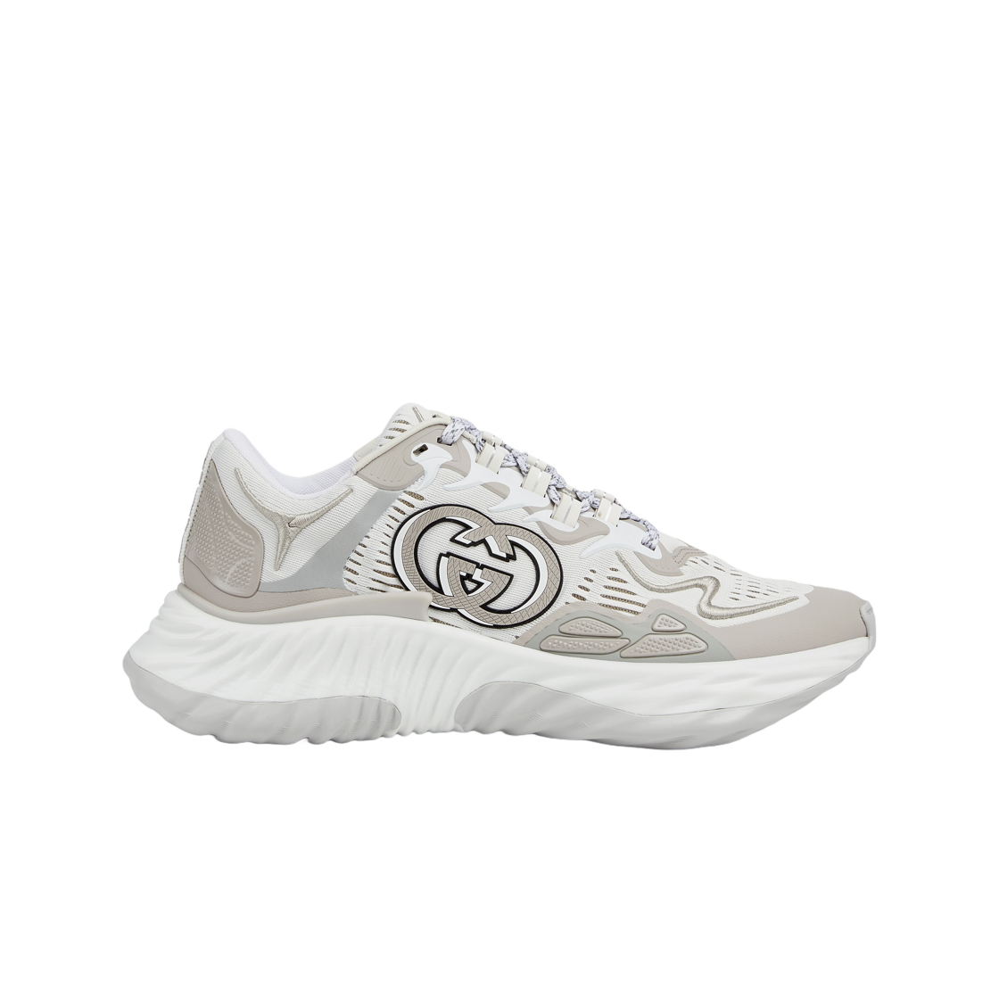 787645-FADF3-9046 Gucci Gucci Ripple Sneakers White Grey