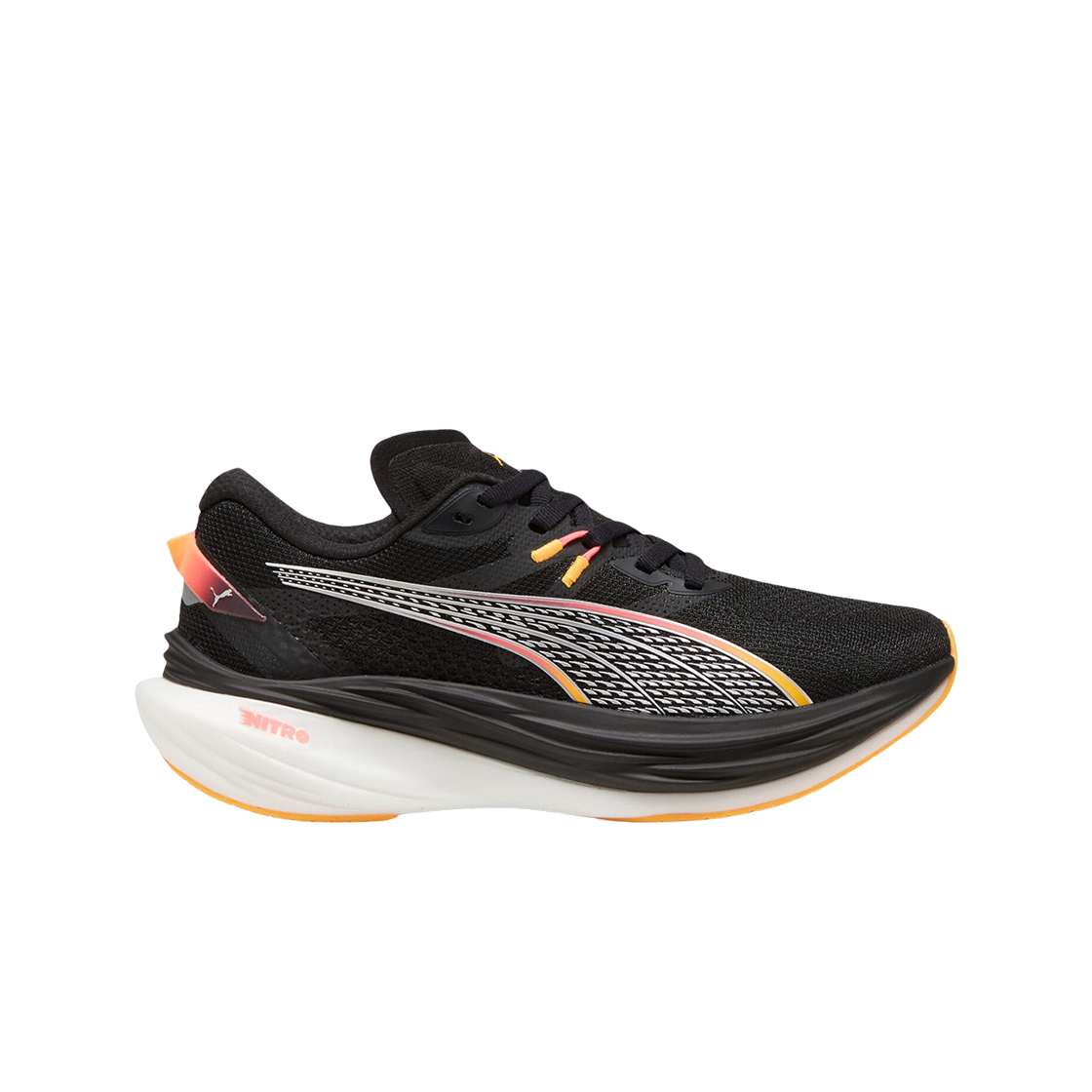 378450-02 (W) Puma Deviate Nitro 3 Wide Black Sunset Glow