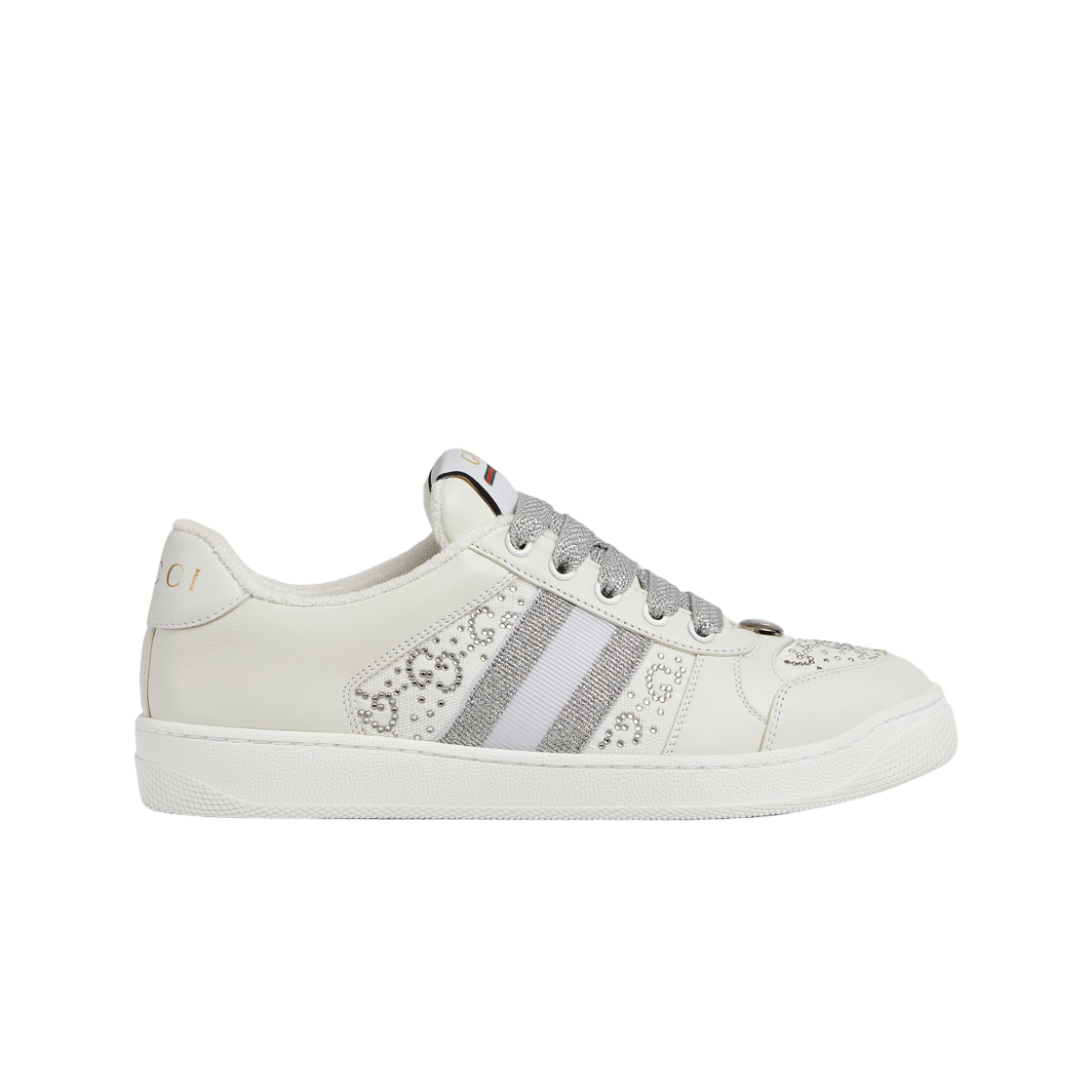 732193-FADQ7-9096 (W) Gucci Screener Sneakers Light Grey