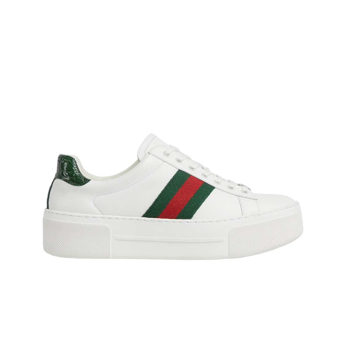 791399-AACAG-9055 (W) Gucci Ace Sneakers White Green Red