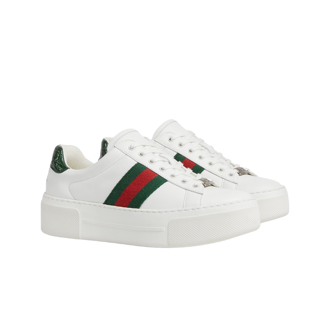 (W) 구찌 에이스 스니커즈 화이트 그린 레드((W) Gucci Ace Sneakers White Green Red) - 2