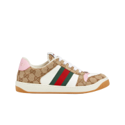 (W) Gucci Screener Sneakers Beige Dark Brown