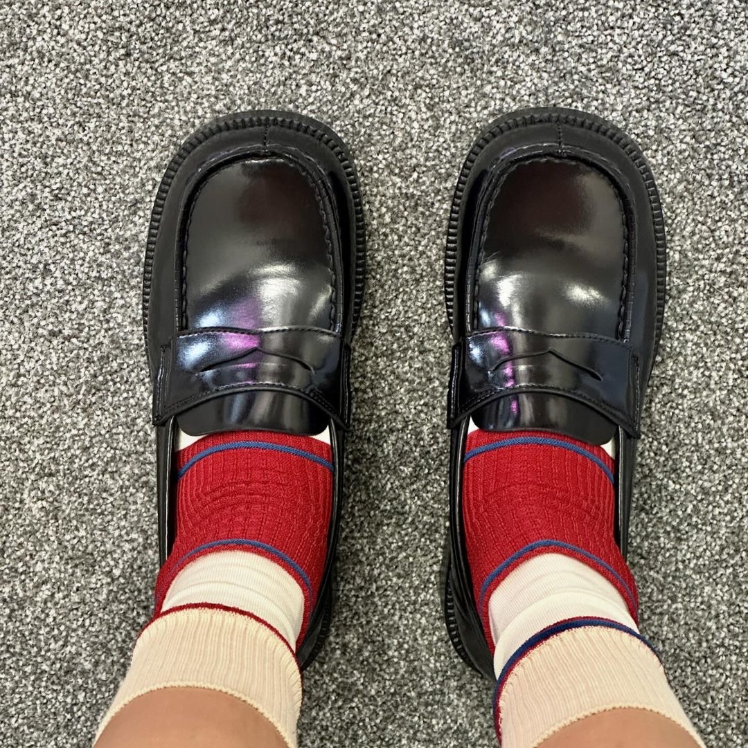Haruta HS-4900 Oiko Loafer Black 착용 스타일 - 5