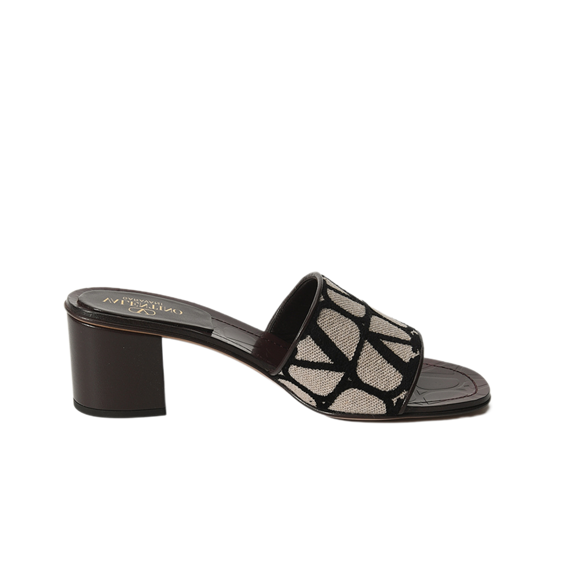S0GS7WIC6ZN (W) Valentino Toile Iconographe Sandal Beige Black