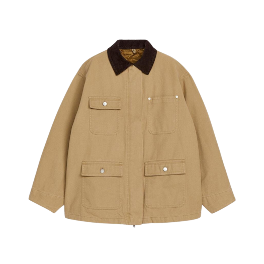(W) Arket Lined Canvas Jacket Beige